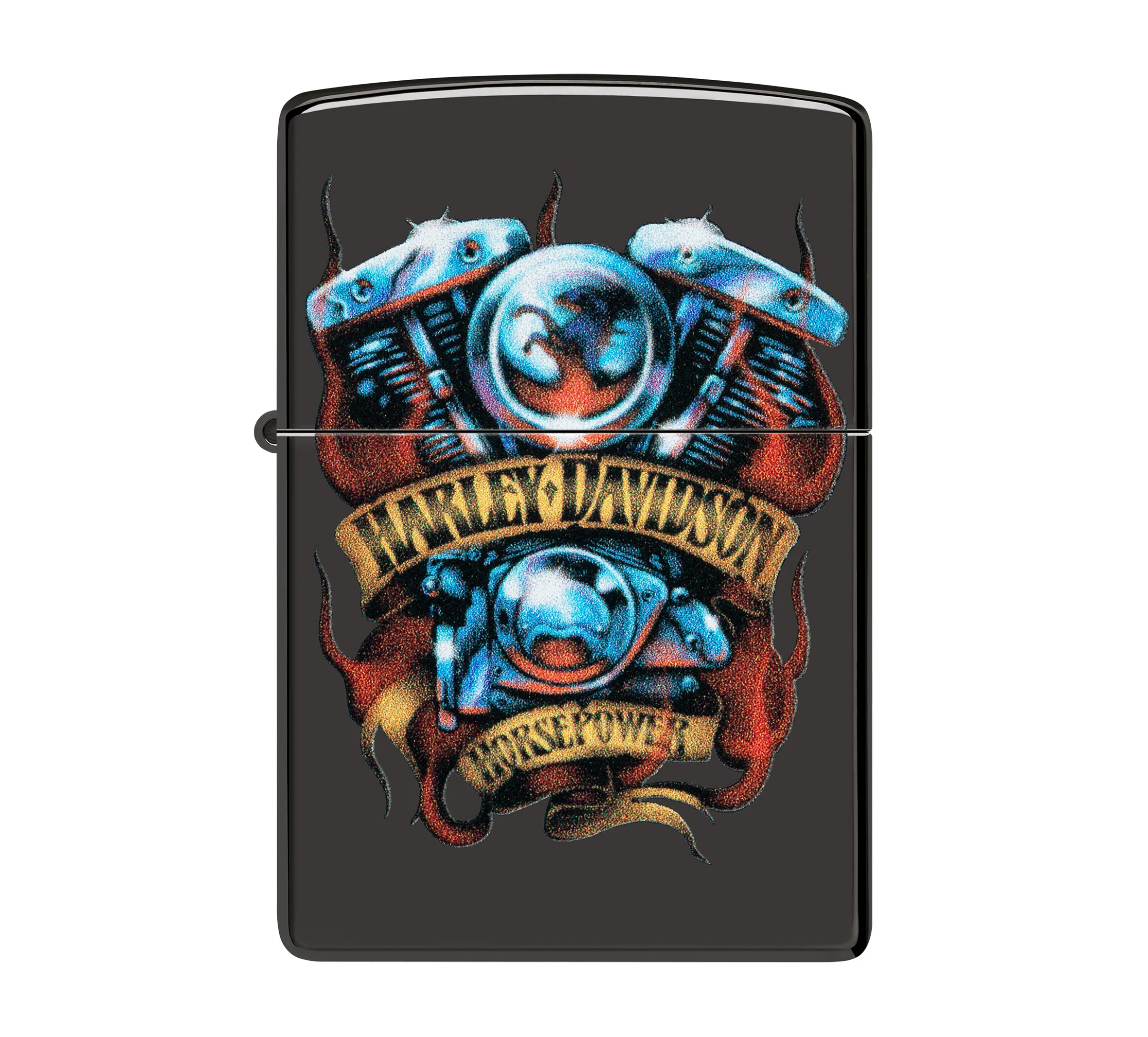 Harley-Davidson Color Image High Polish Black Windproof Lighter