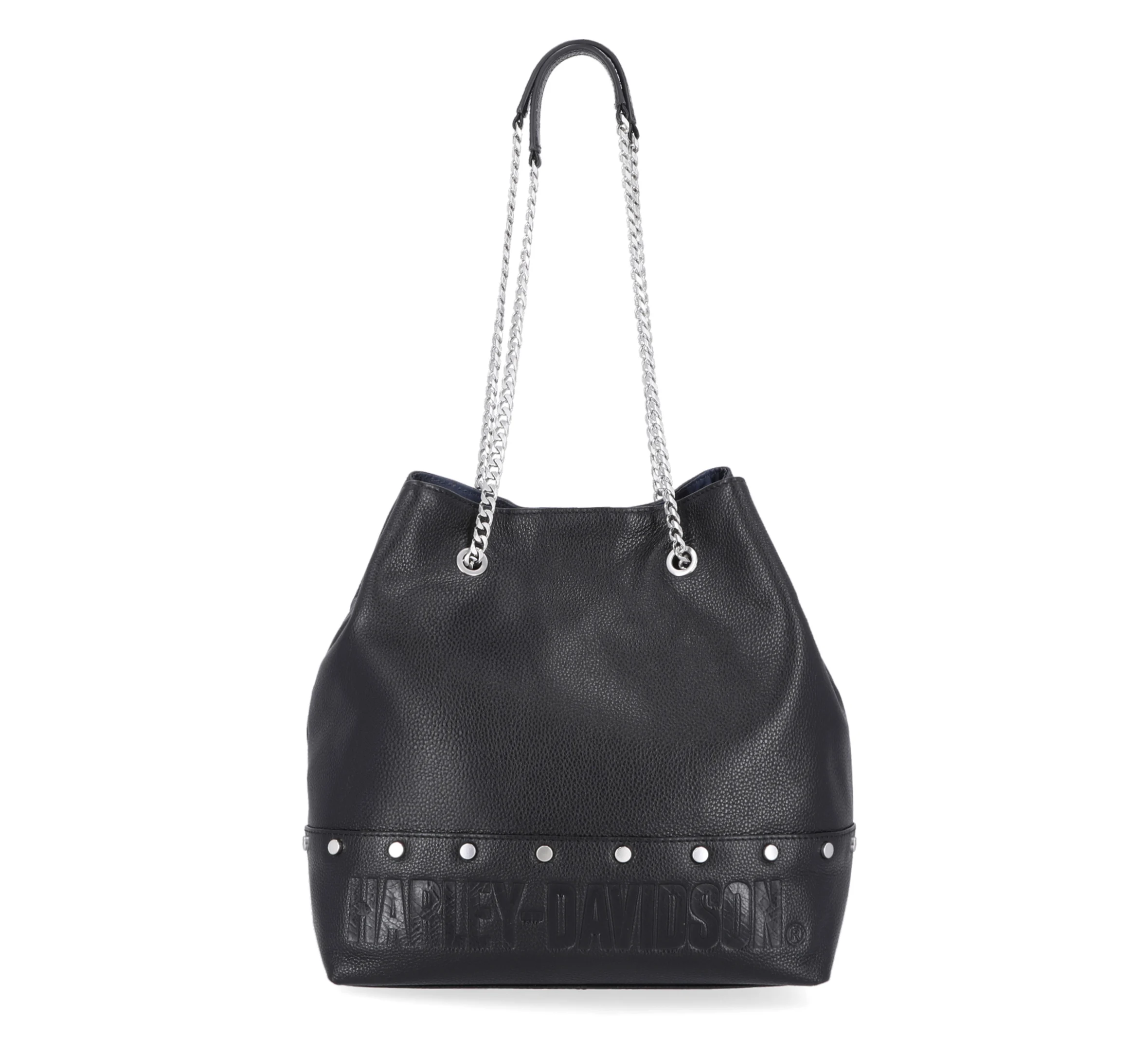 Flat Stud Bucket Chain Bag