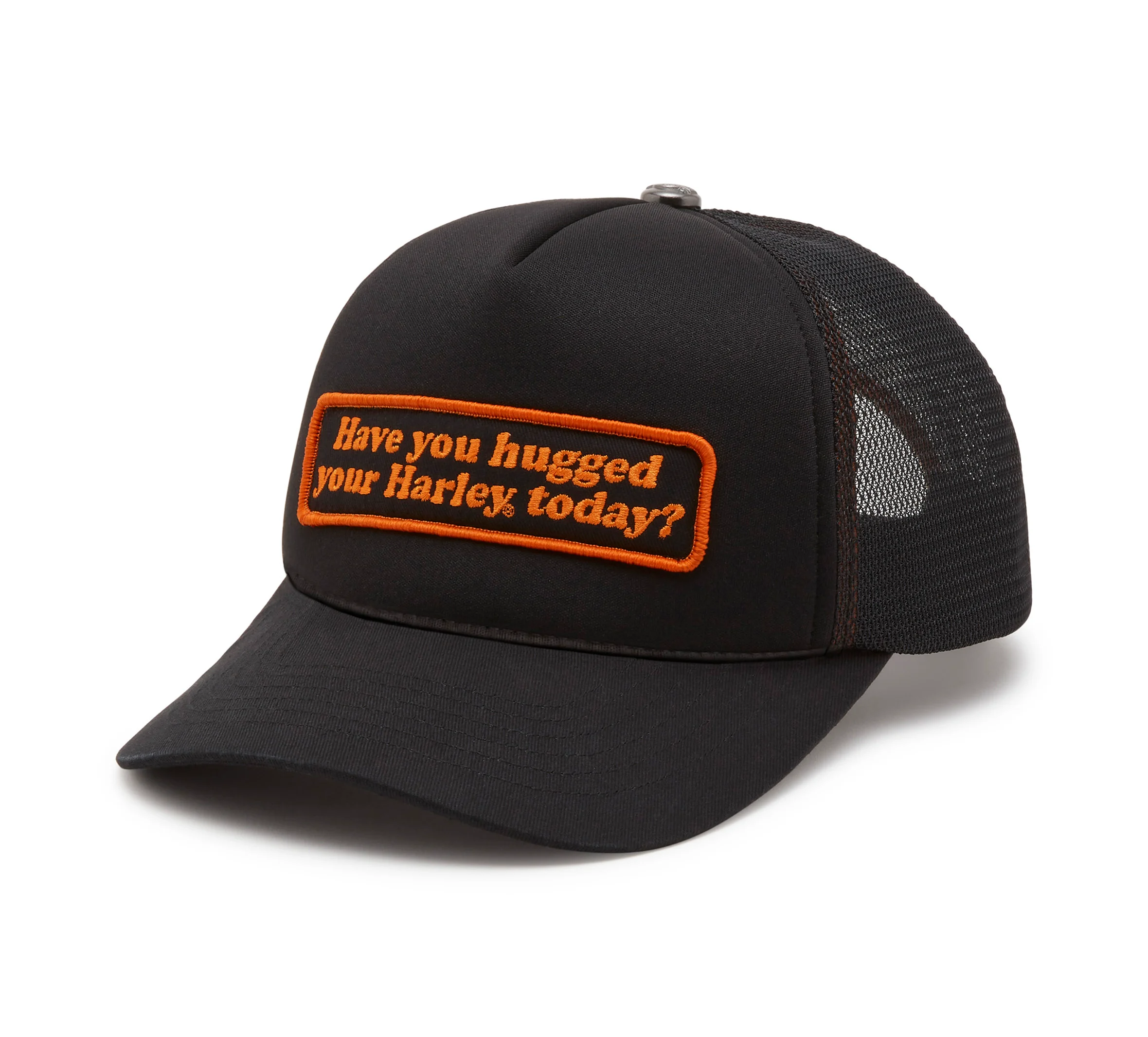 Hug a Harley Trucker Cap - Harley Black