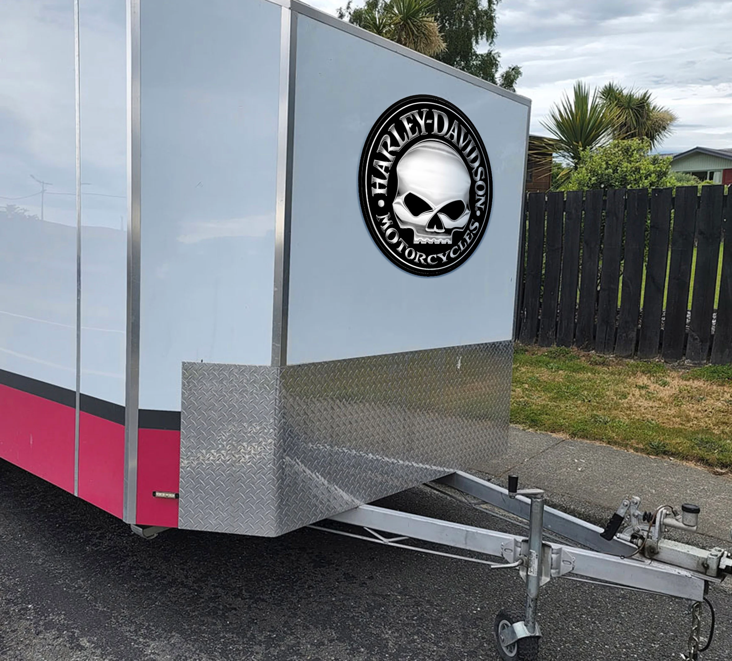 Skull Trailer Decal
