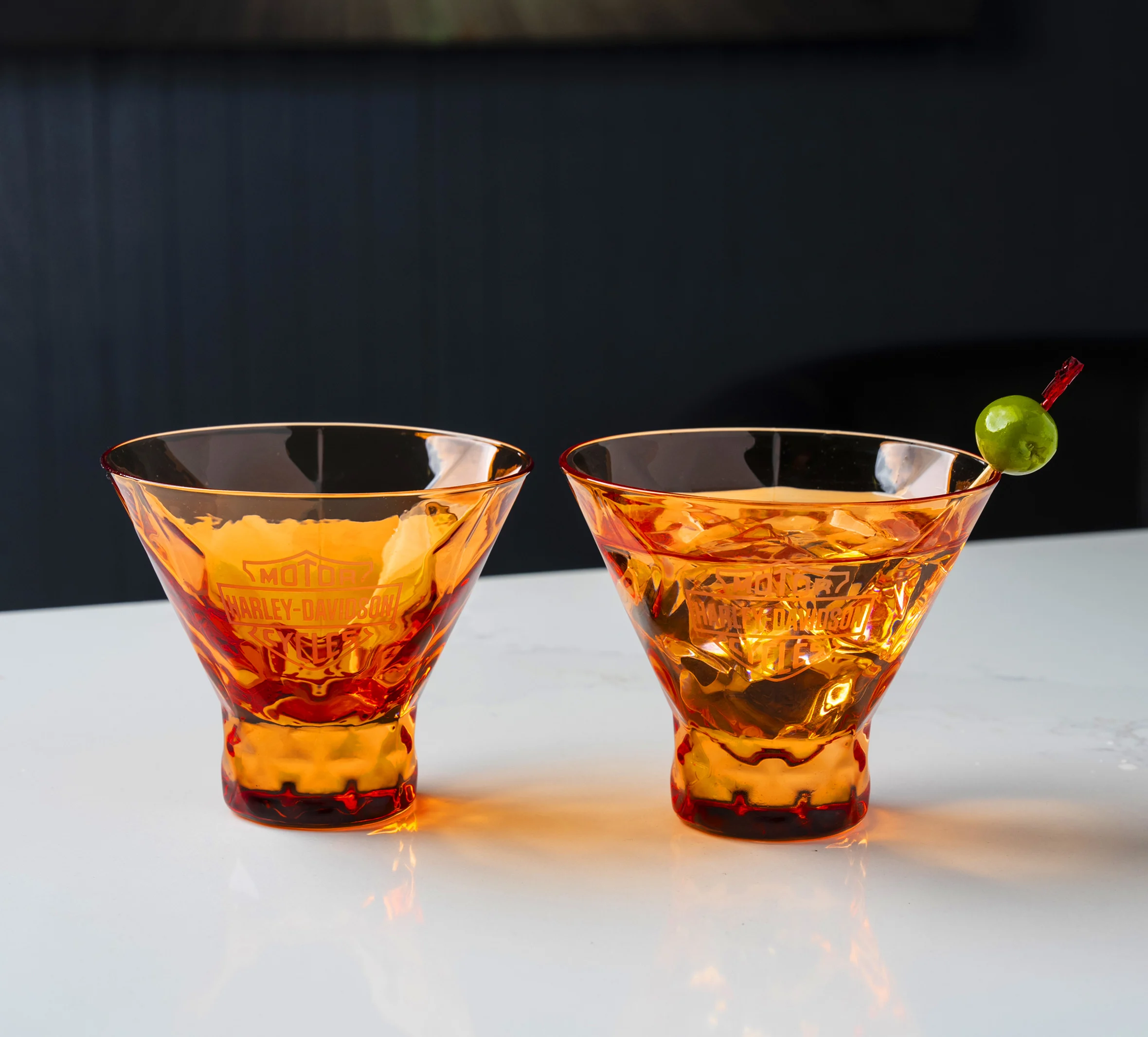 Bar & Shield Stemless Martini Glass Set