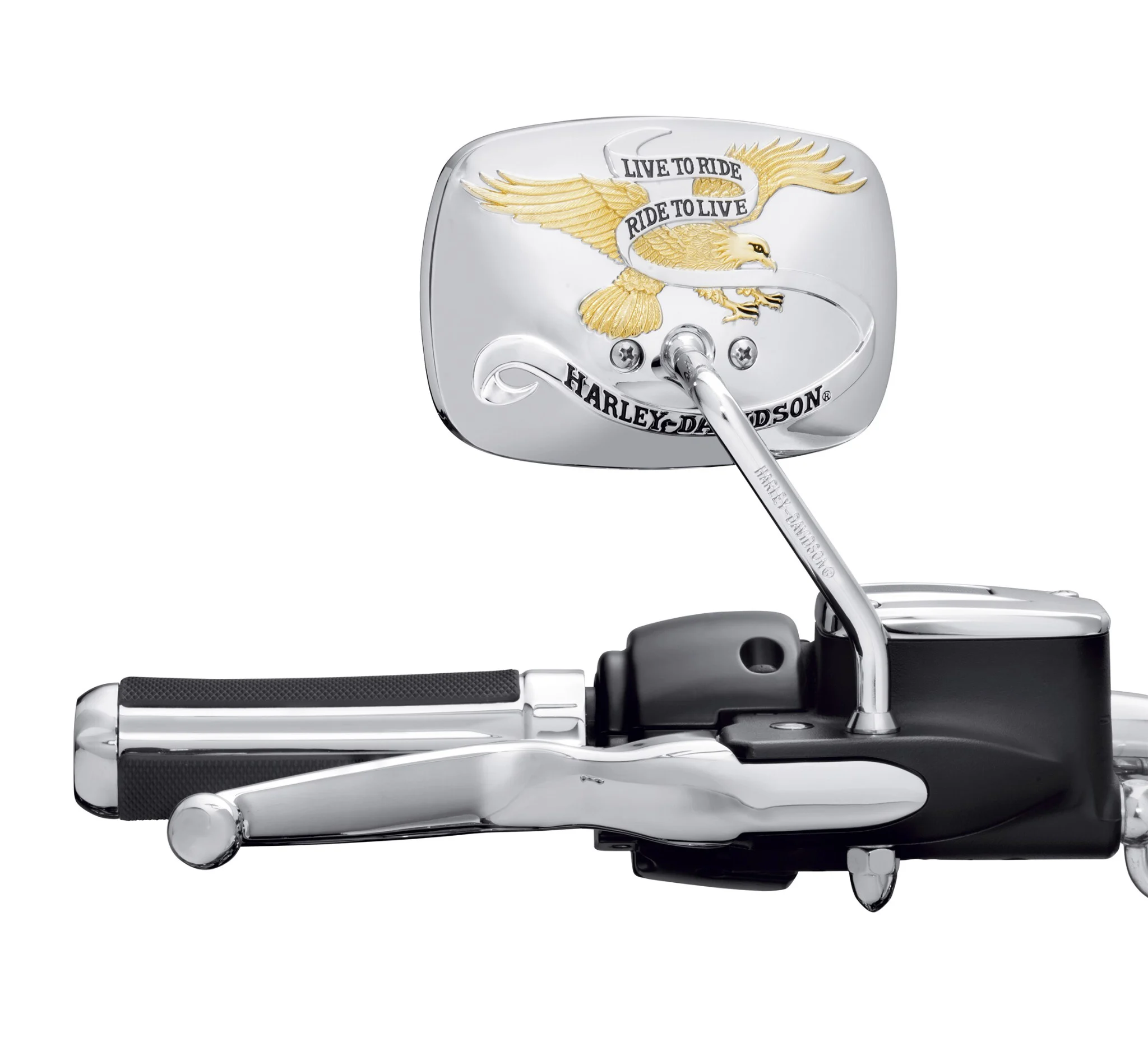 Live To Ride One-Piece Short Stem Mirror - Right Side