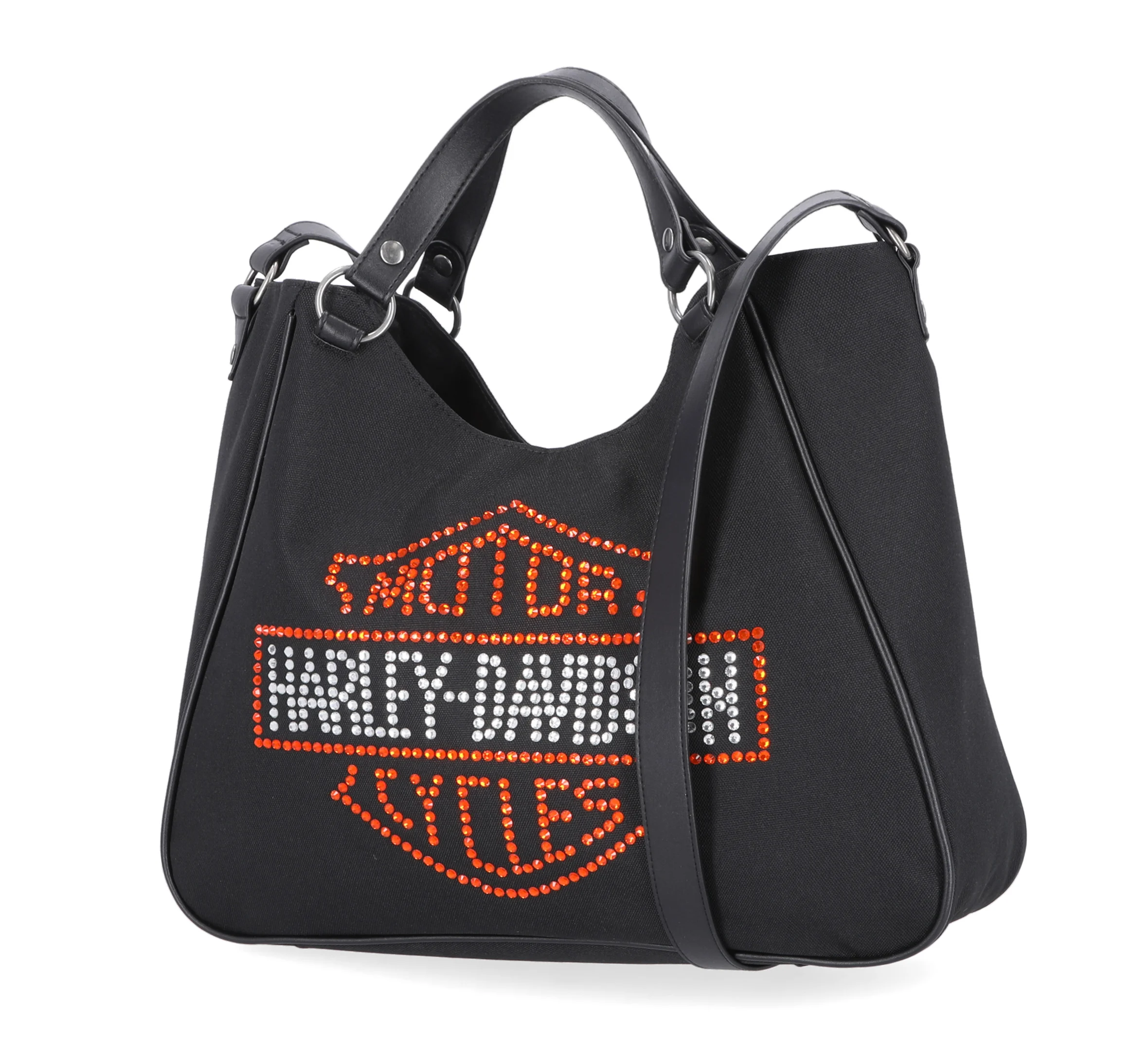 Bar & Shield Rhinestone Tote Bag