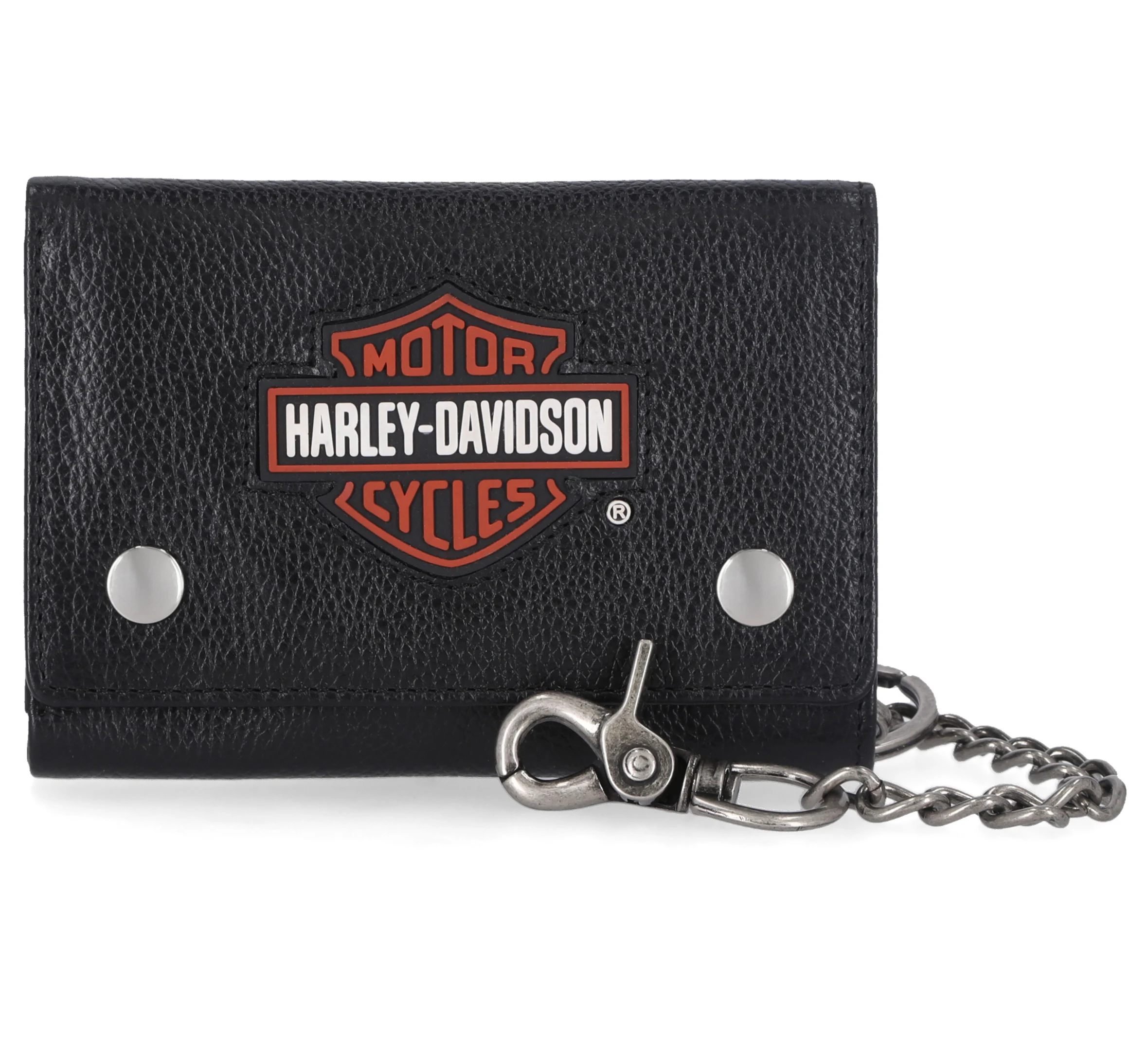 Bar & Shield Trifold Wallet With Chain