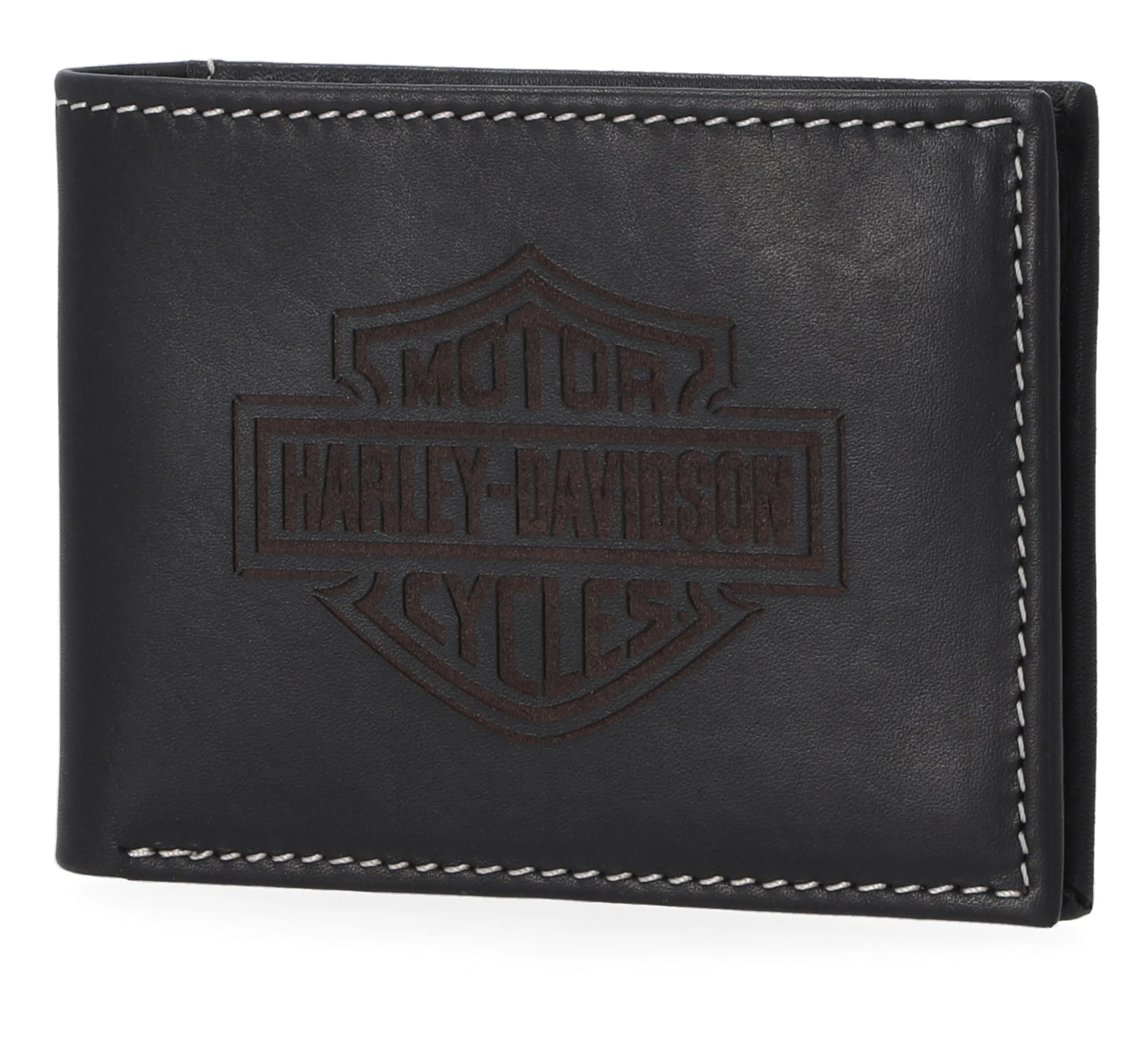 Laser Logo Front Pocket Wallet - Black