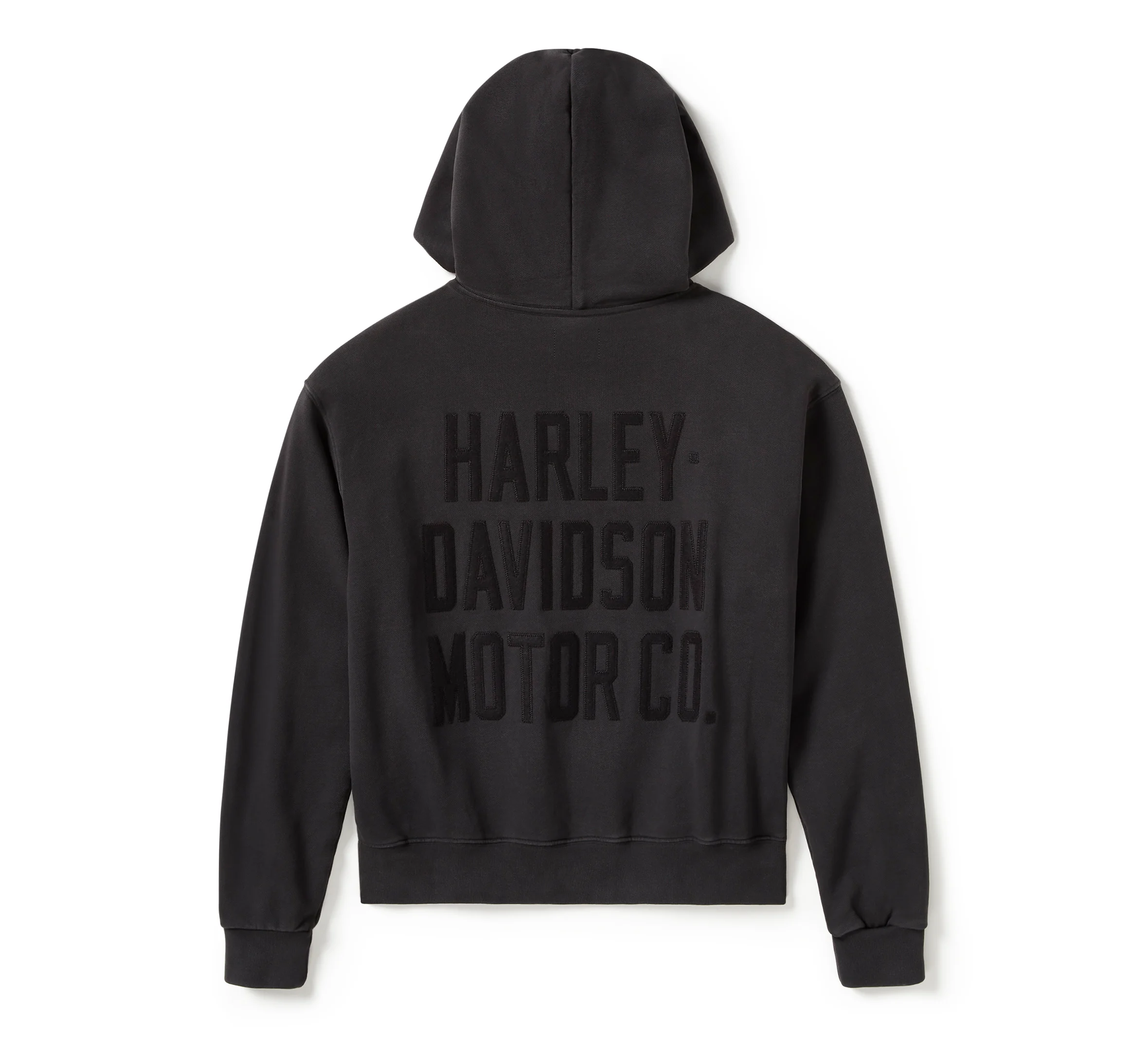 Women's H-D Motor CO.  Standard Hoodie Sweatshirt - Oil Stain Black