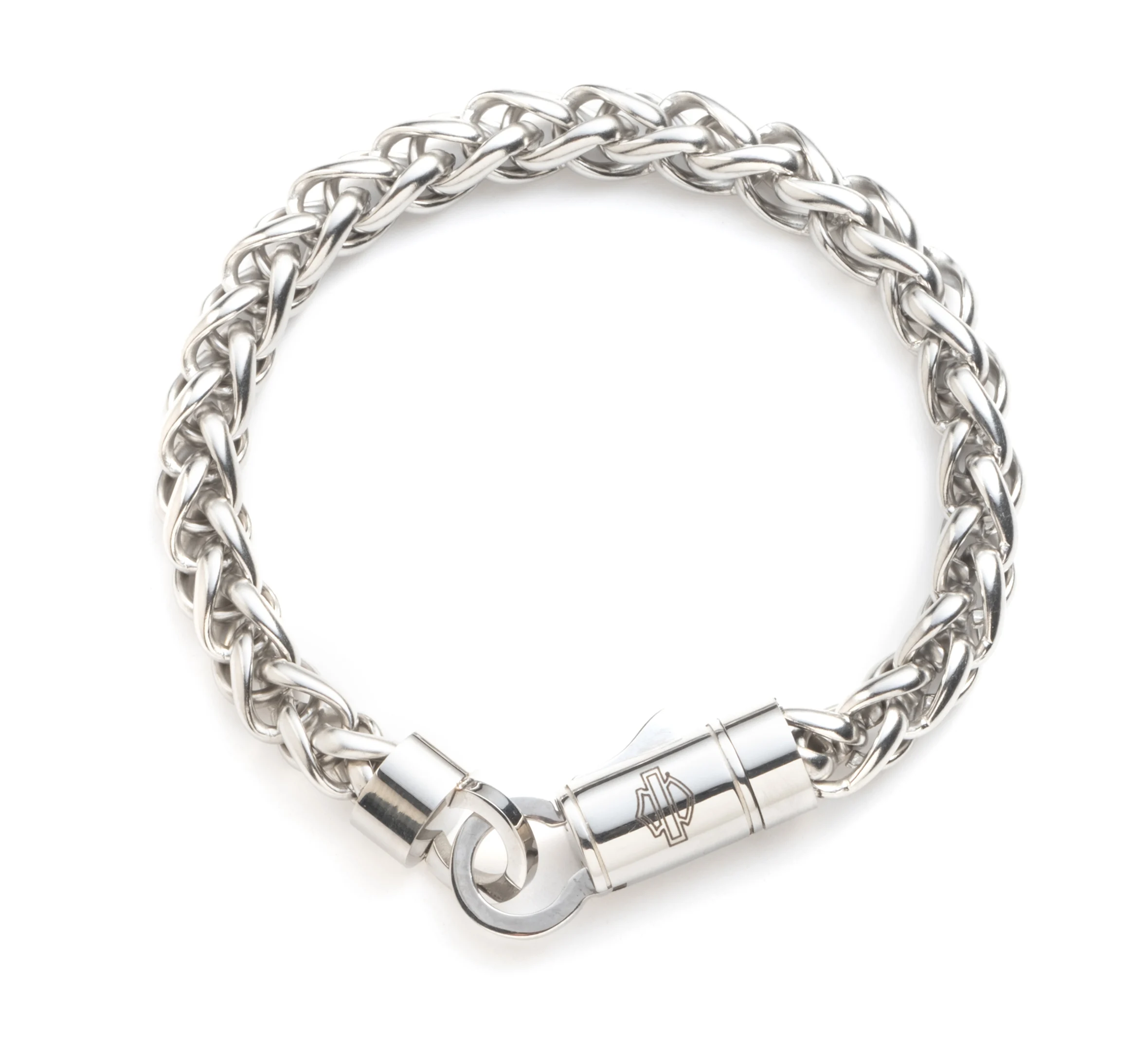 Men's 9" Bar & Shield Rope Chain Bracelet