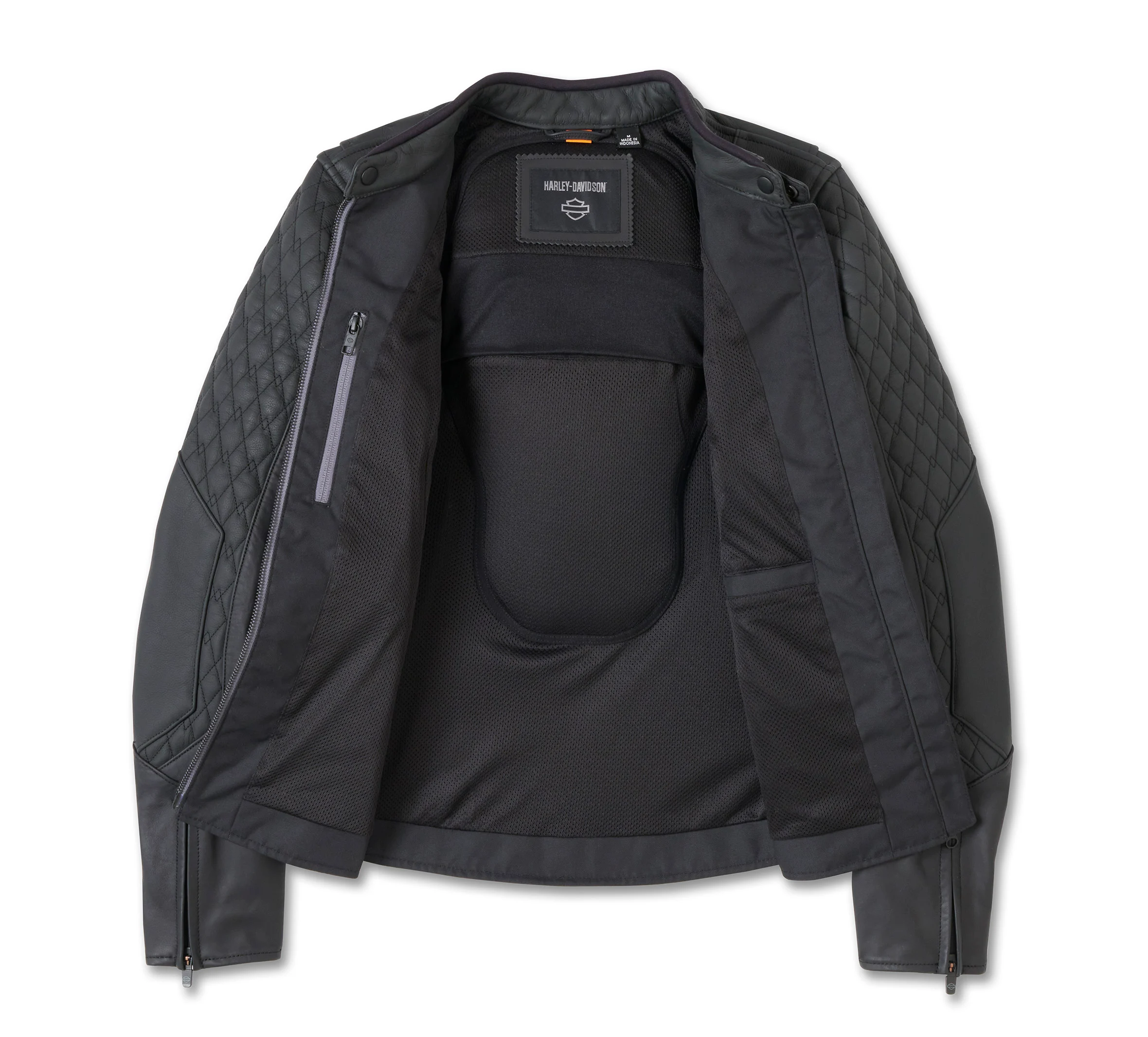 Women's Willie G Skull Graphic Leather Riding Jacket