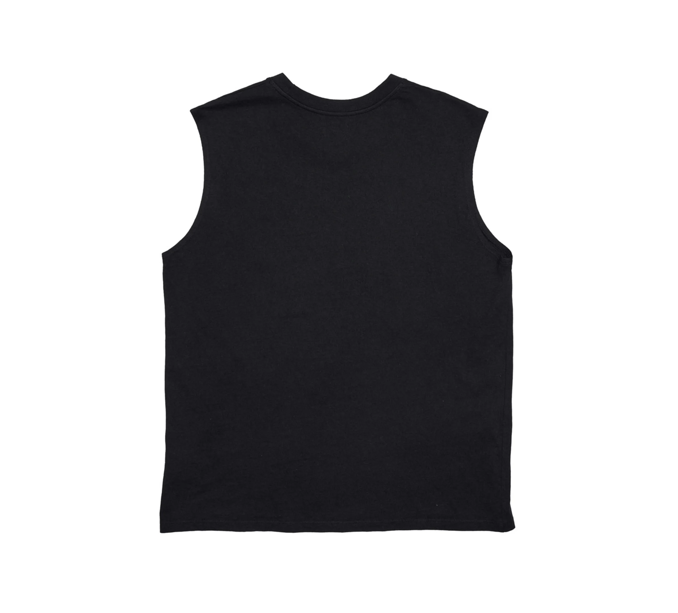 Silver Wing Boxy Muscle Tank - Jet Black