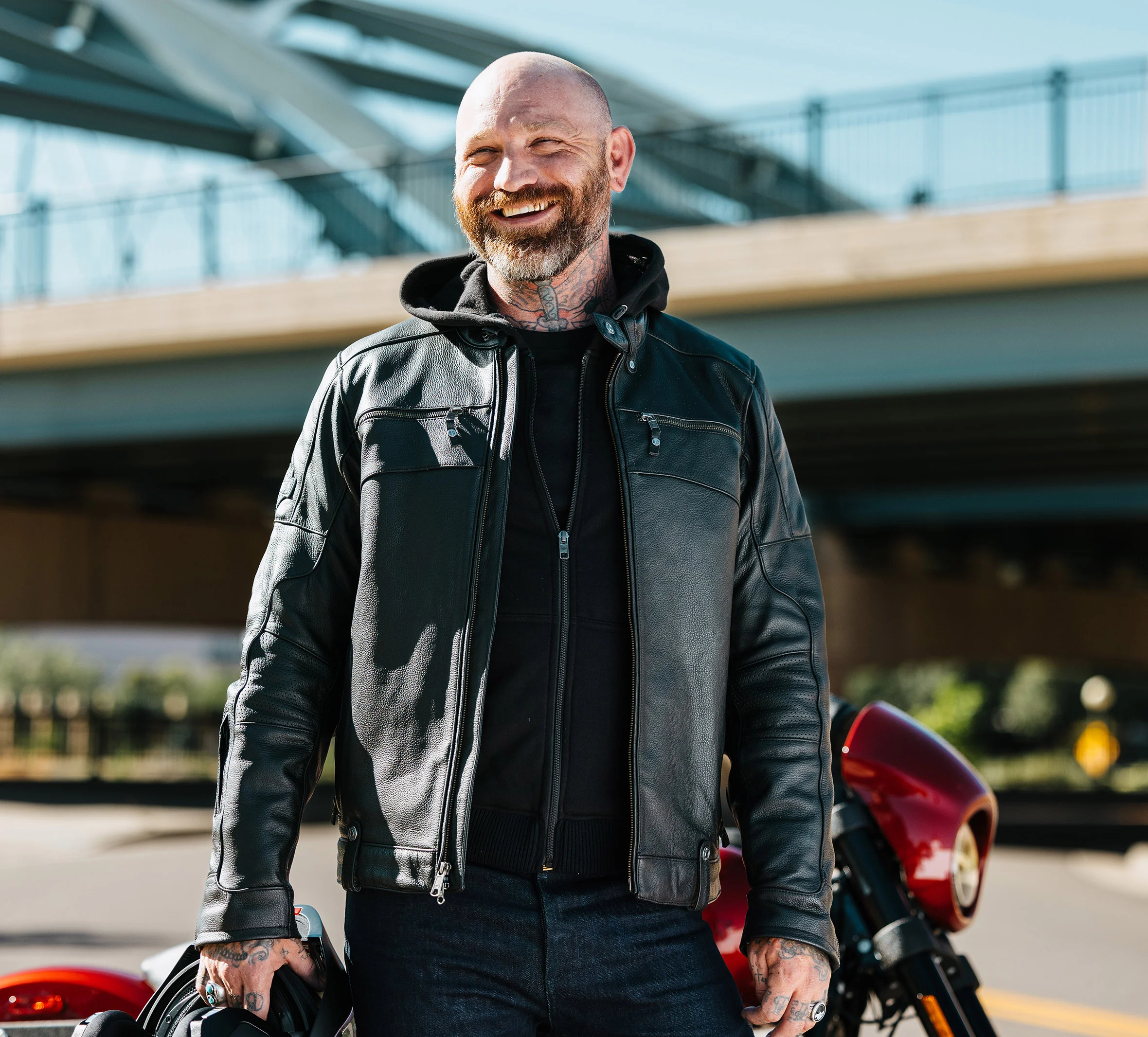 Men's Swingarm 3-in-1 Leather Jacket