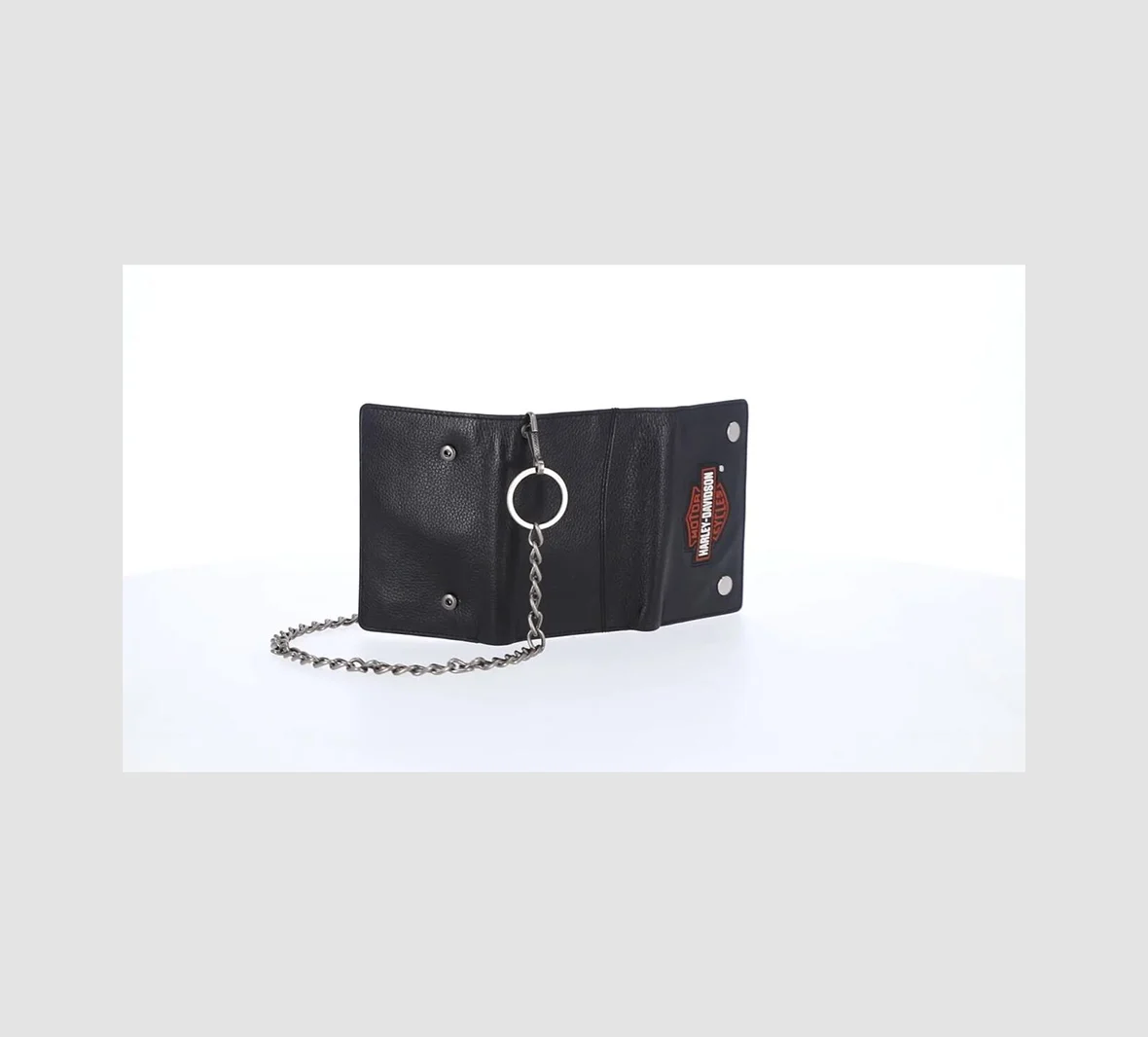 Bar & Shield Trifold Wallet With Chain
