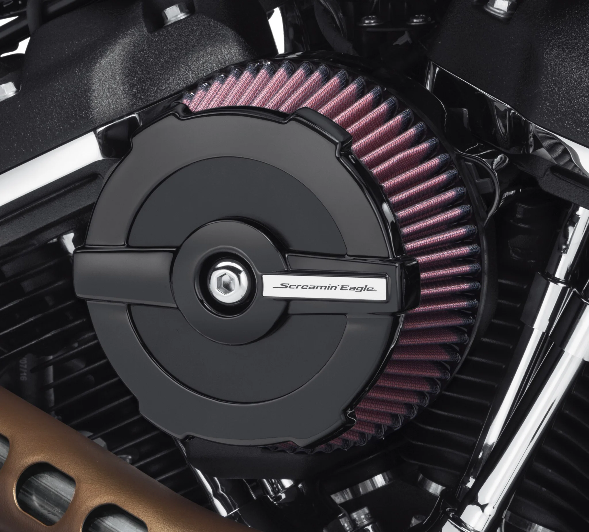 Screamin' Eagle Round Air Cleaner Cover - Ratchet