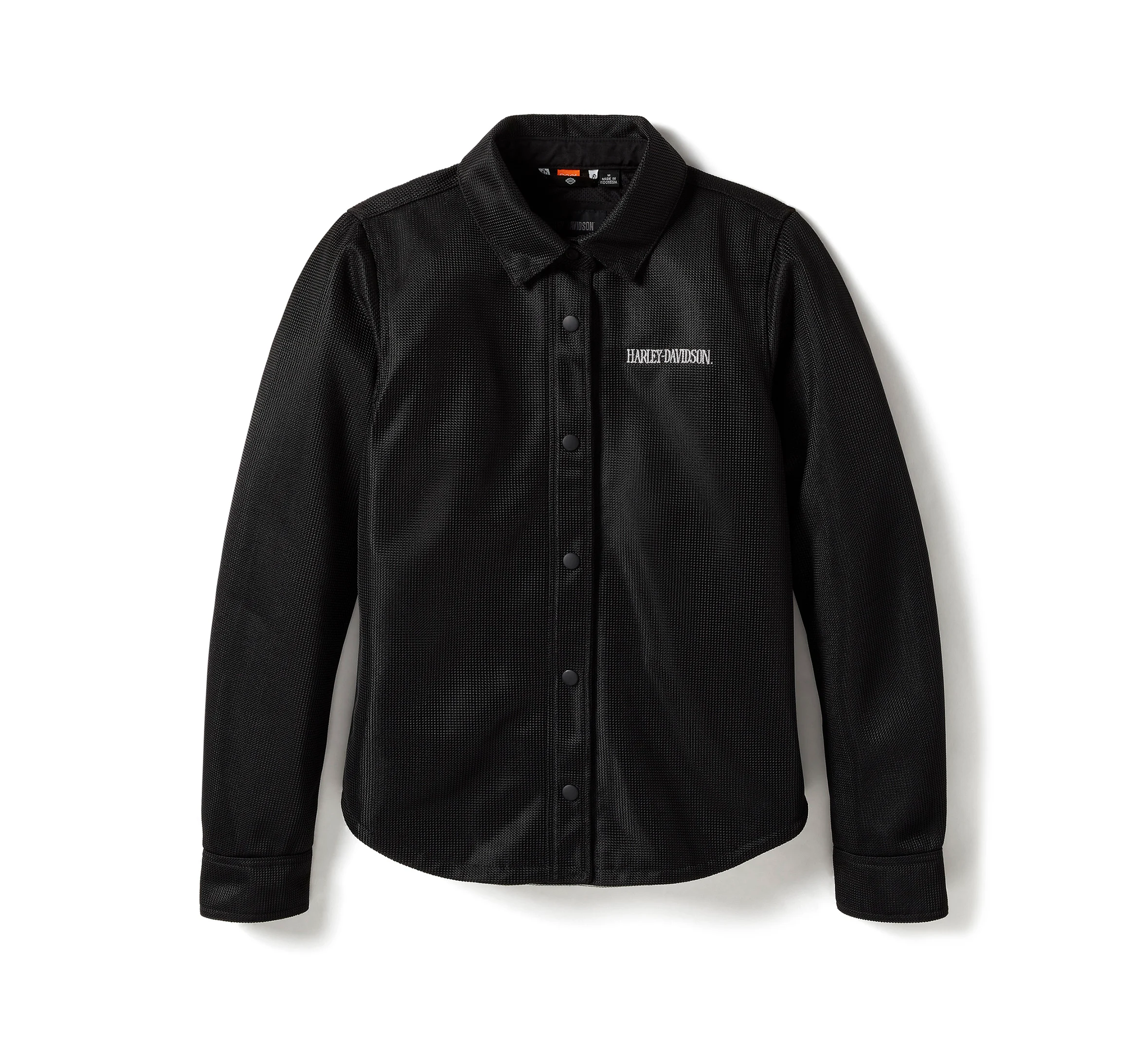 Willie G Skull Graphic Operative Mesh Riding Shirt Jacket