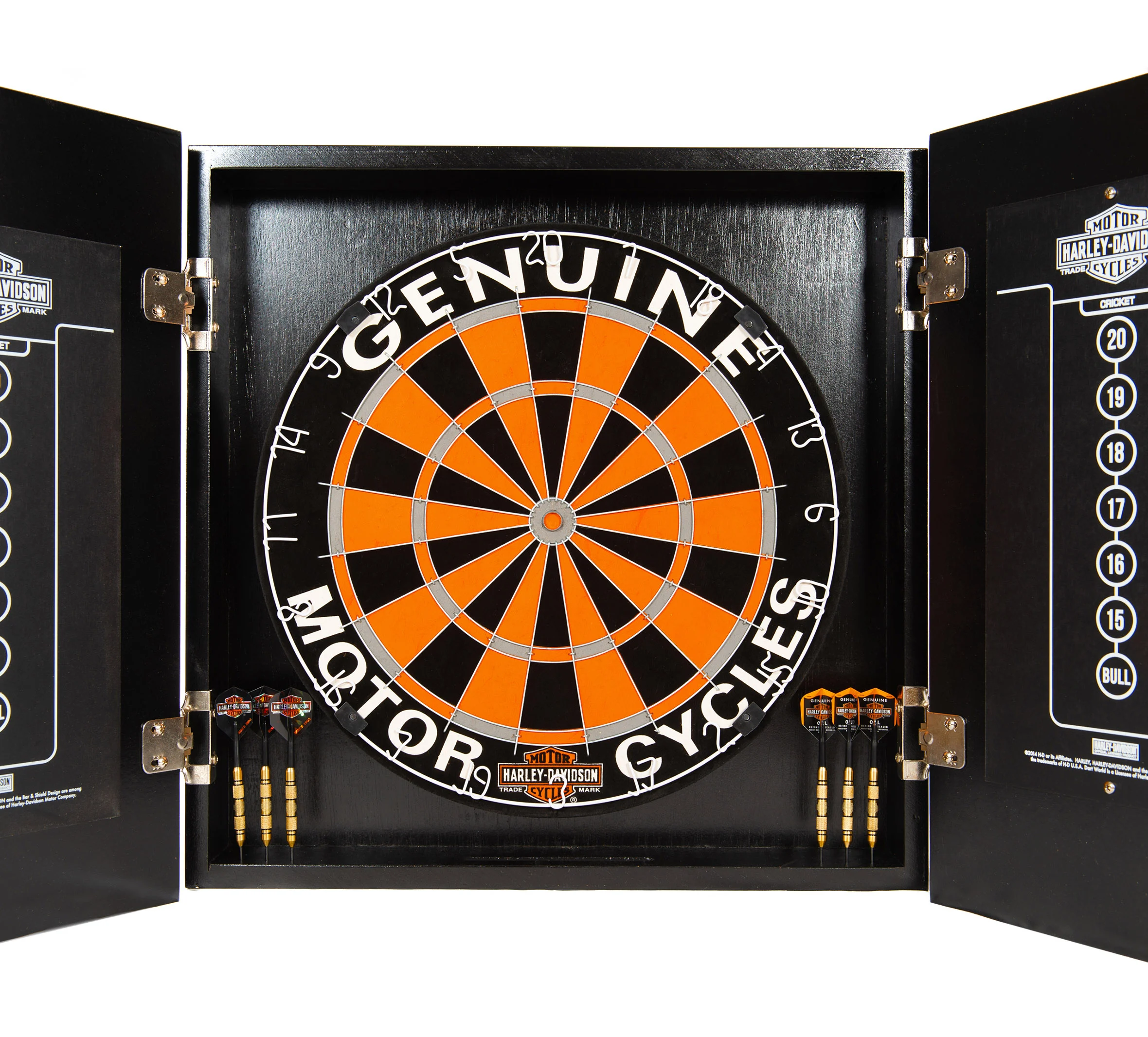 H-D Genuine Oil Can Dartboard Cabinet Kit