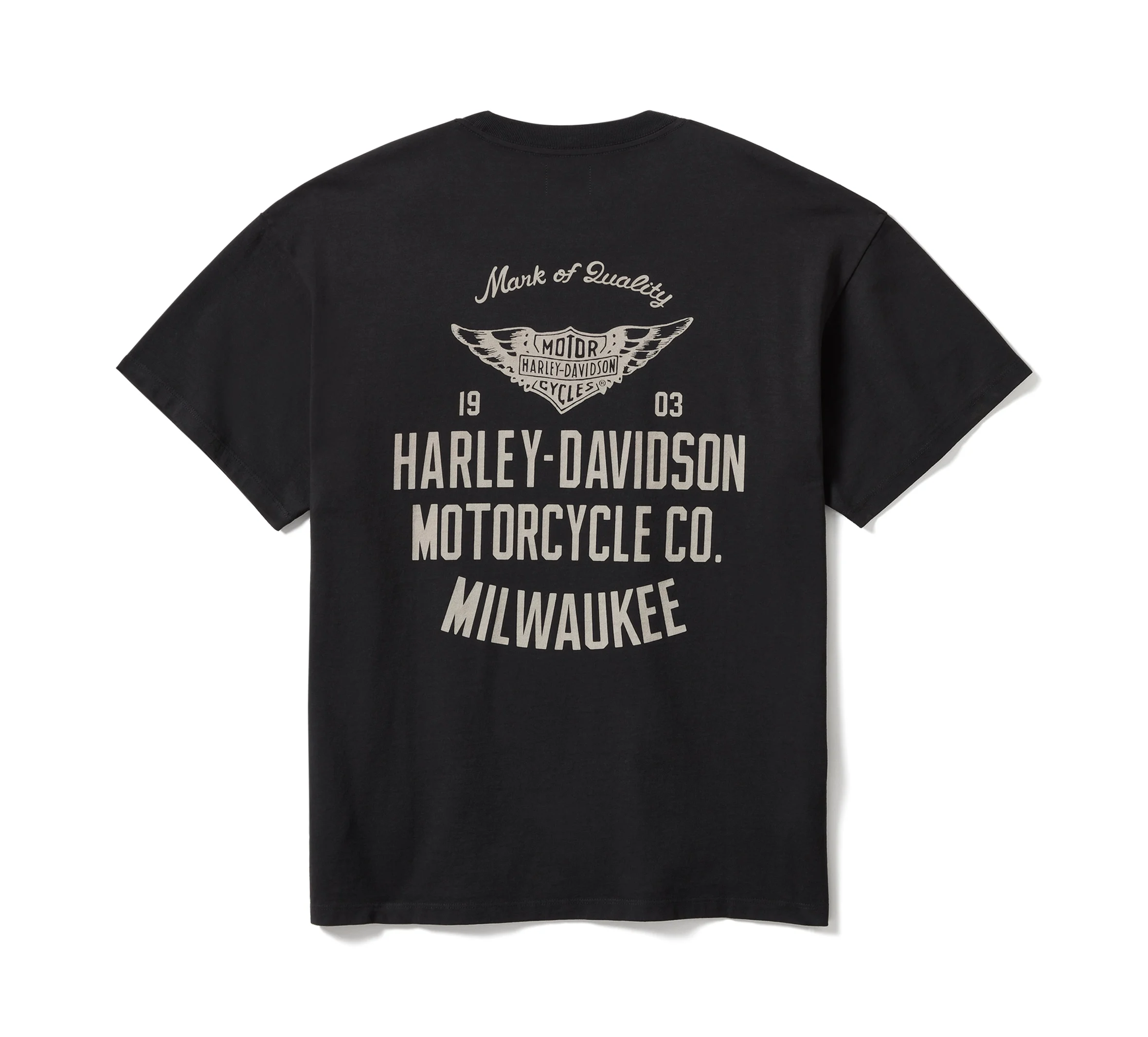 HDMC Silver Wing Standard T-Shirt - Oil Stain Black