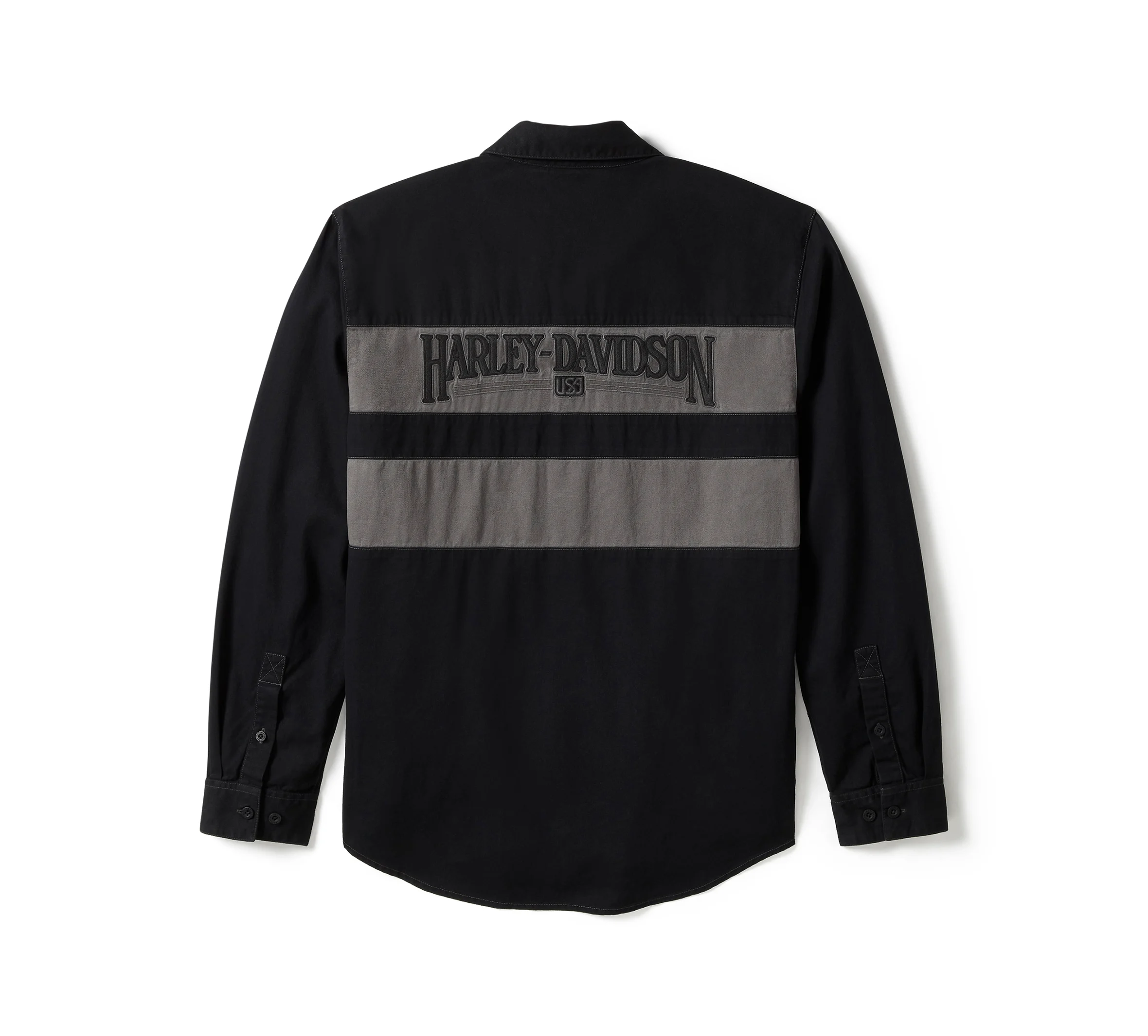 Men's Iron Bond II Long Sleeve Shirt - Colorblock - Harley Black & Asphalt