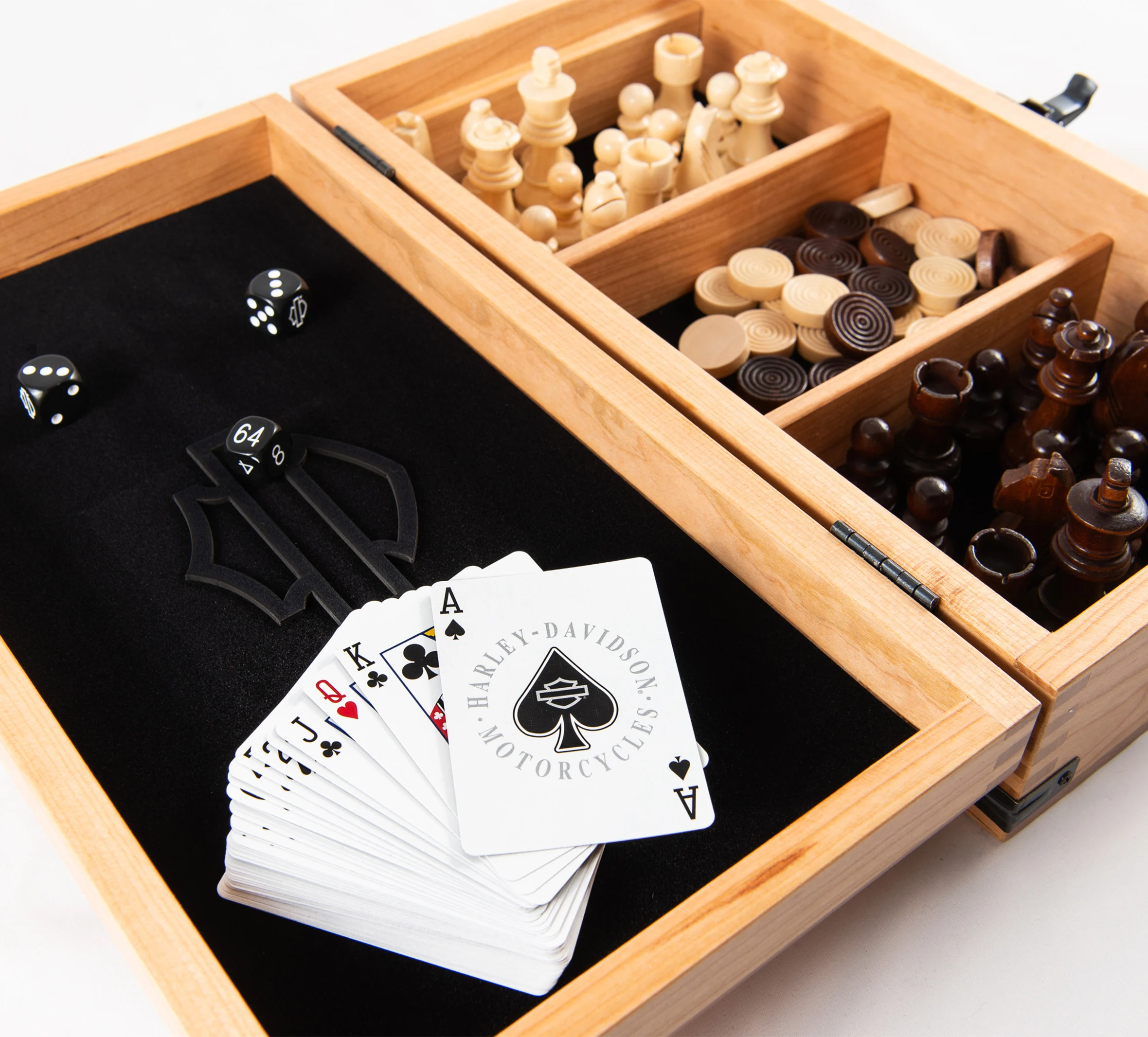 H-D Deluxe 4 in 1 Game Set Chess / Checkers / Backgammon / Playing Cards