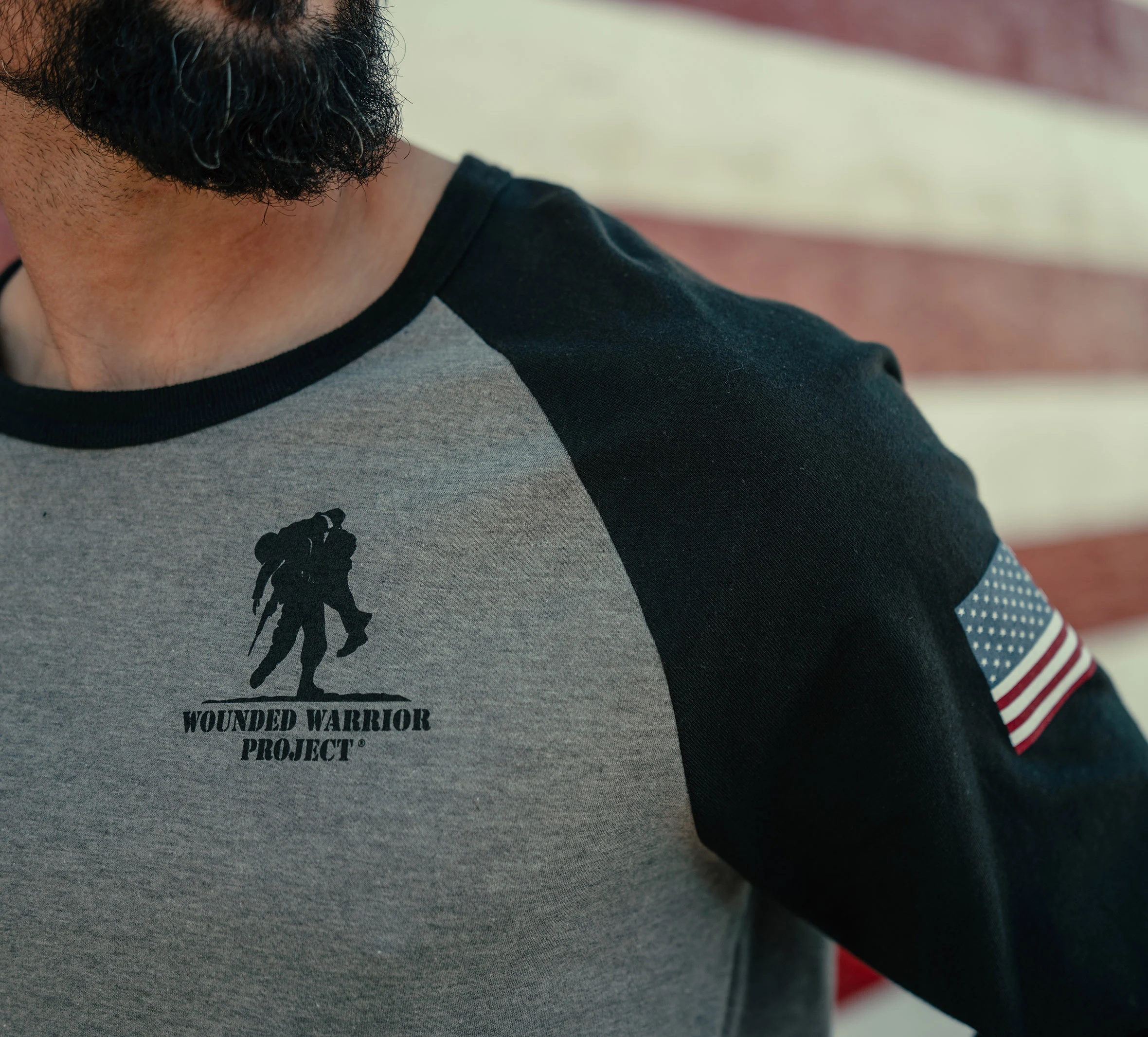 Men's Harley-Davidson Wounded Warrior Project Stripes Baseball Tee