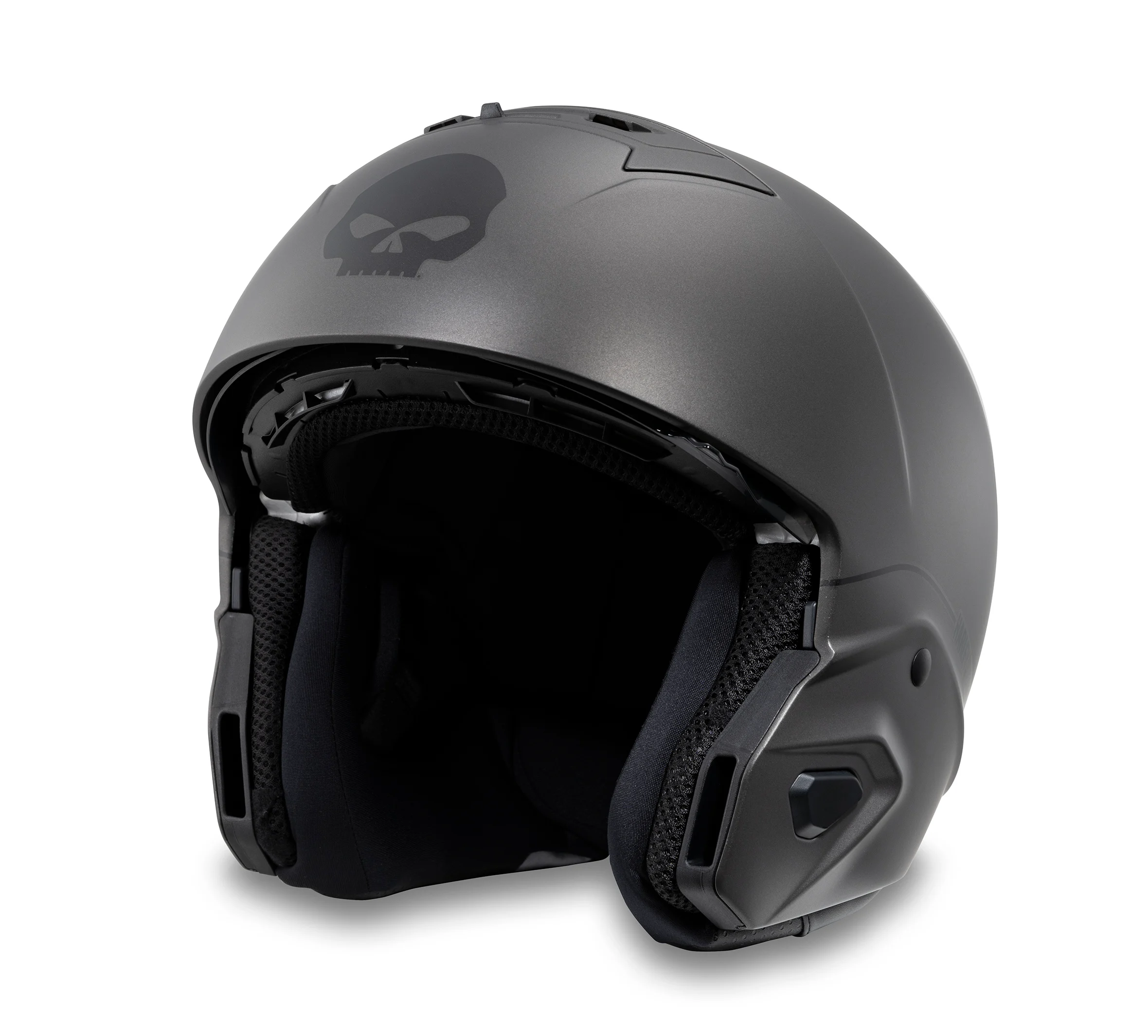Pilot II 2-in-1 Willie G Skull Helmet - Matte Dark Grey