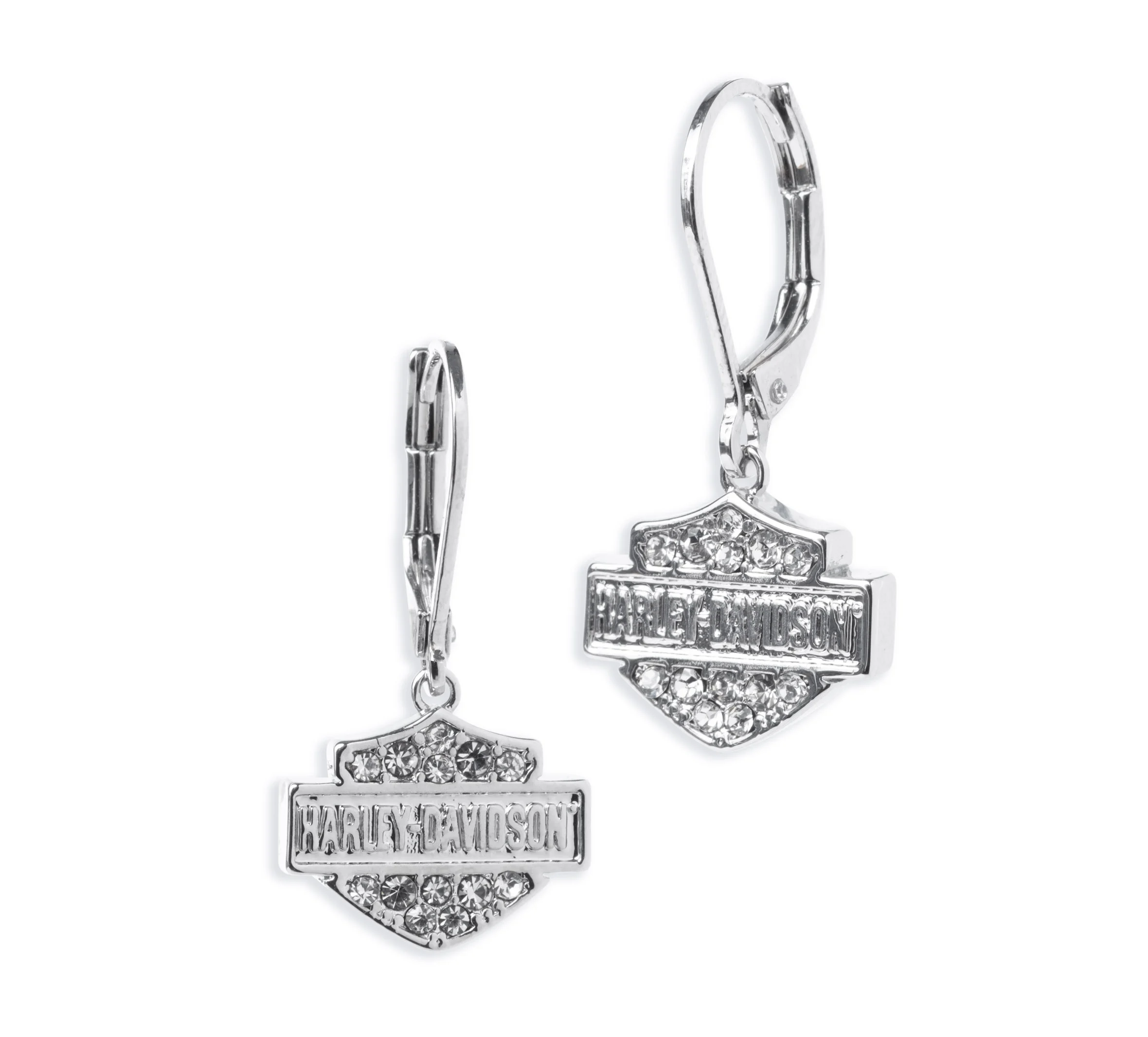 Women's Pavé Crystal Logo Drop Earring