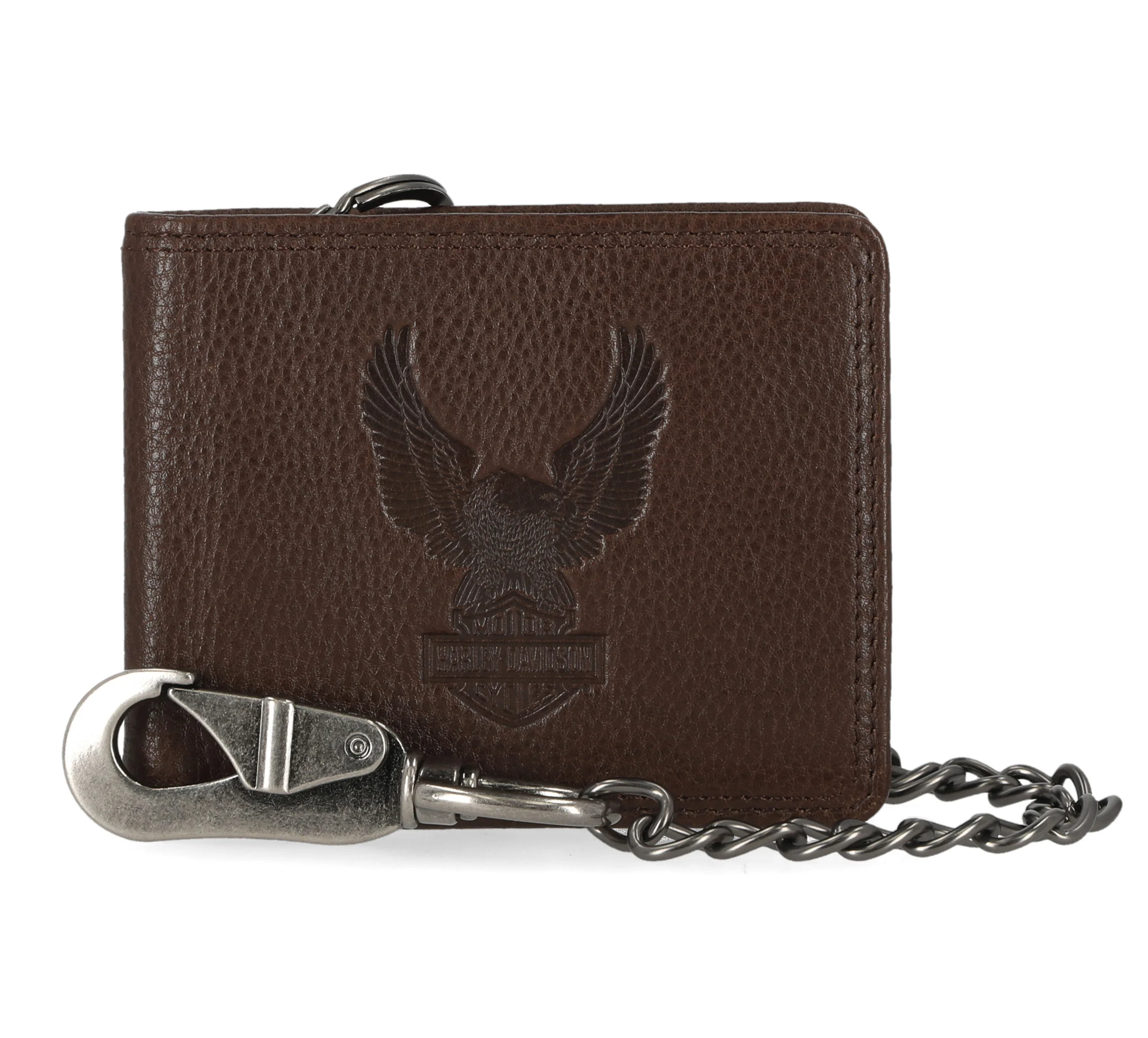 Mens Eagle Billfold Wallet With Chain
