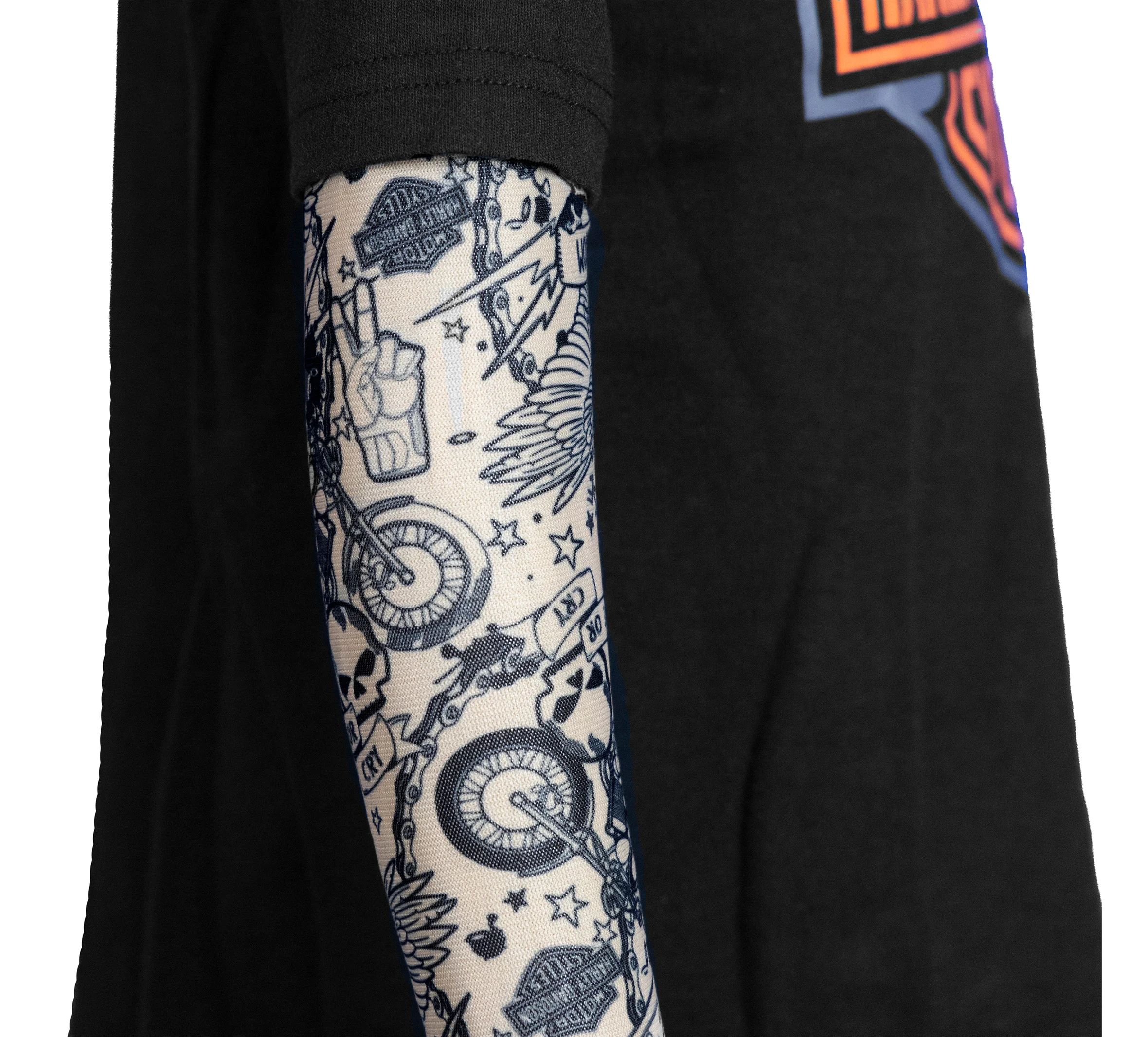 Infant Boy's Mesh Tattoo Sleeve Creeper