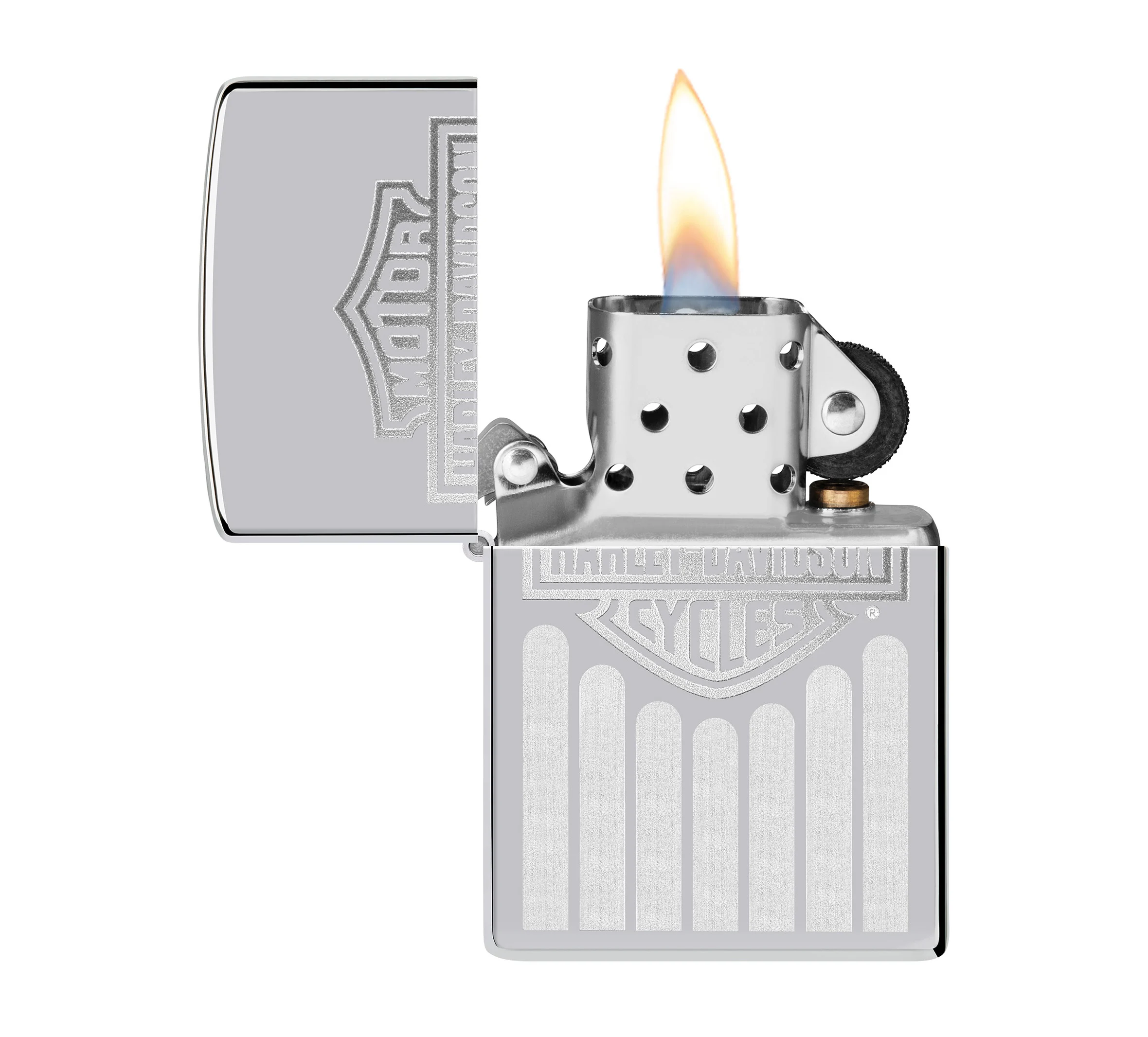 Harley-Davidson High Polish Chrome Lustre and Color Image Combo Windproof Lighter