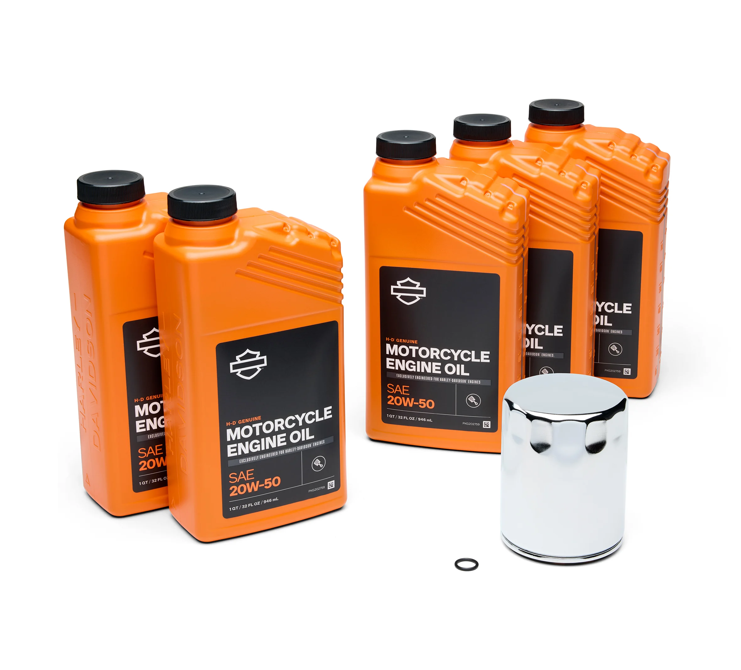 5 Qt. H-D 360 Motorcycle Oil Change Kit – Chrome Filter