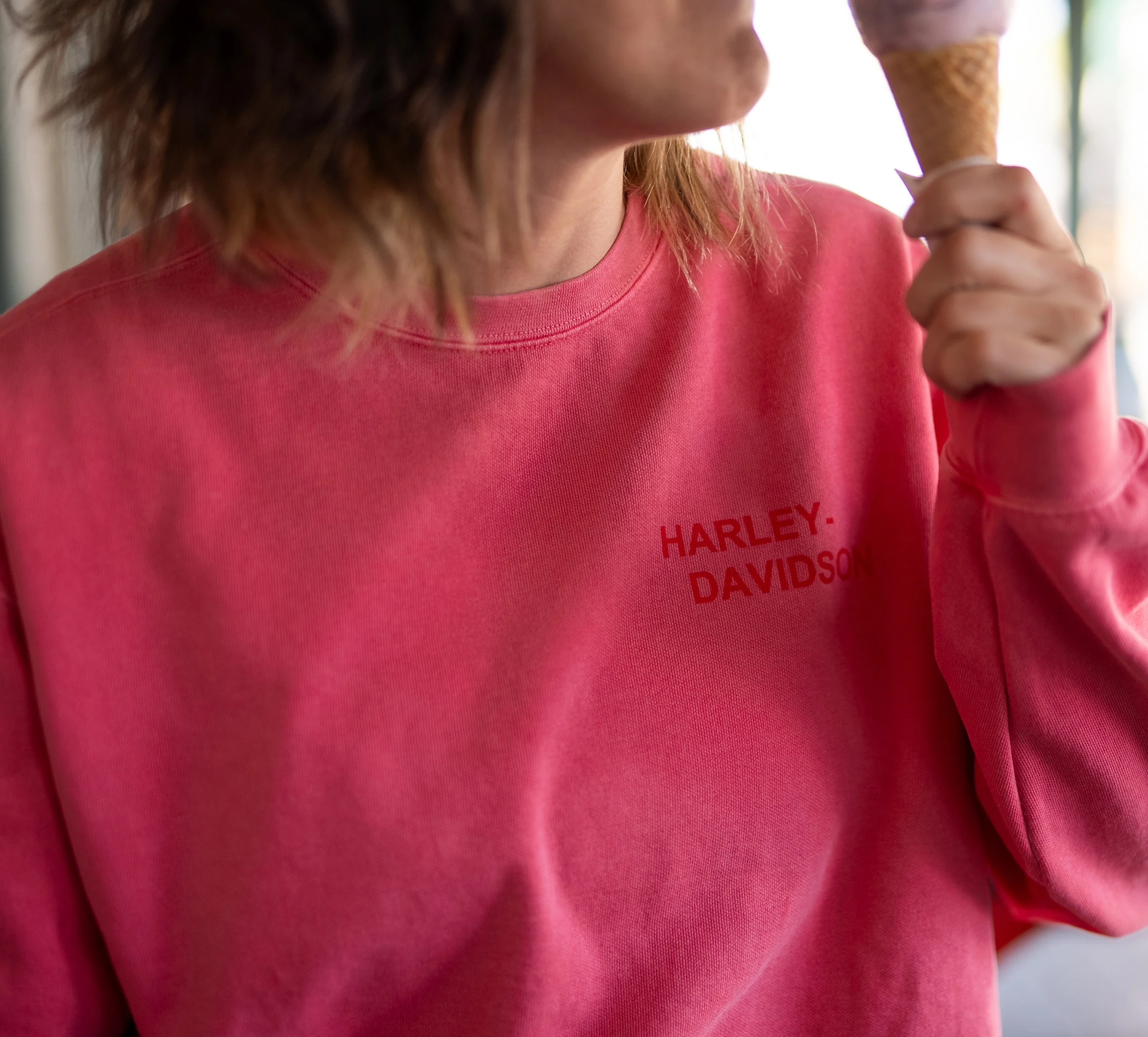 Oversized H-D Moto Co. Print Crew