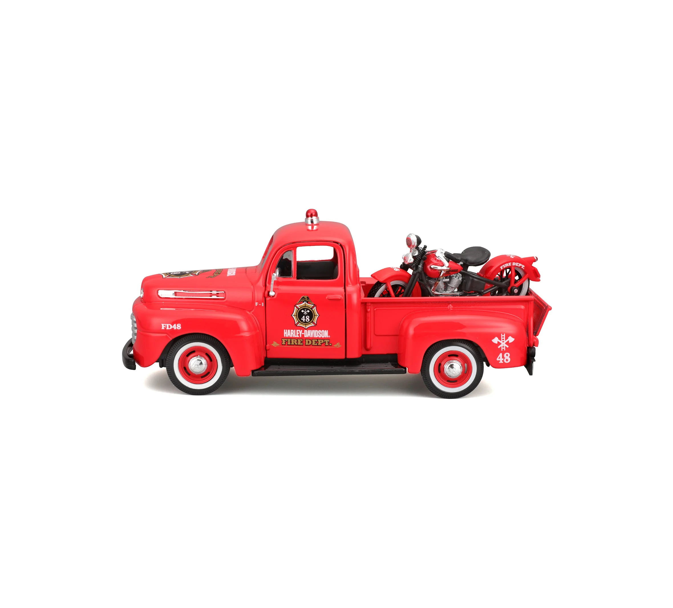 H-D 1:24 Scale Diecast '36 EL Knucklehead + 1948 Ford F-1