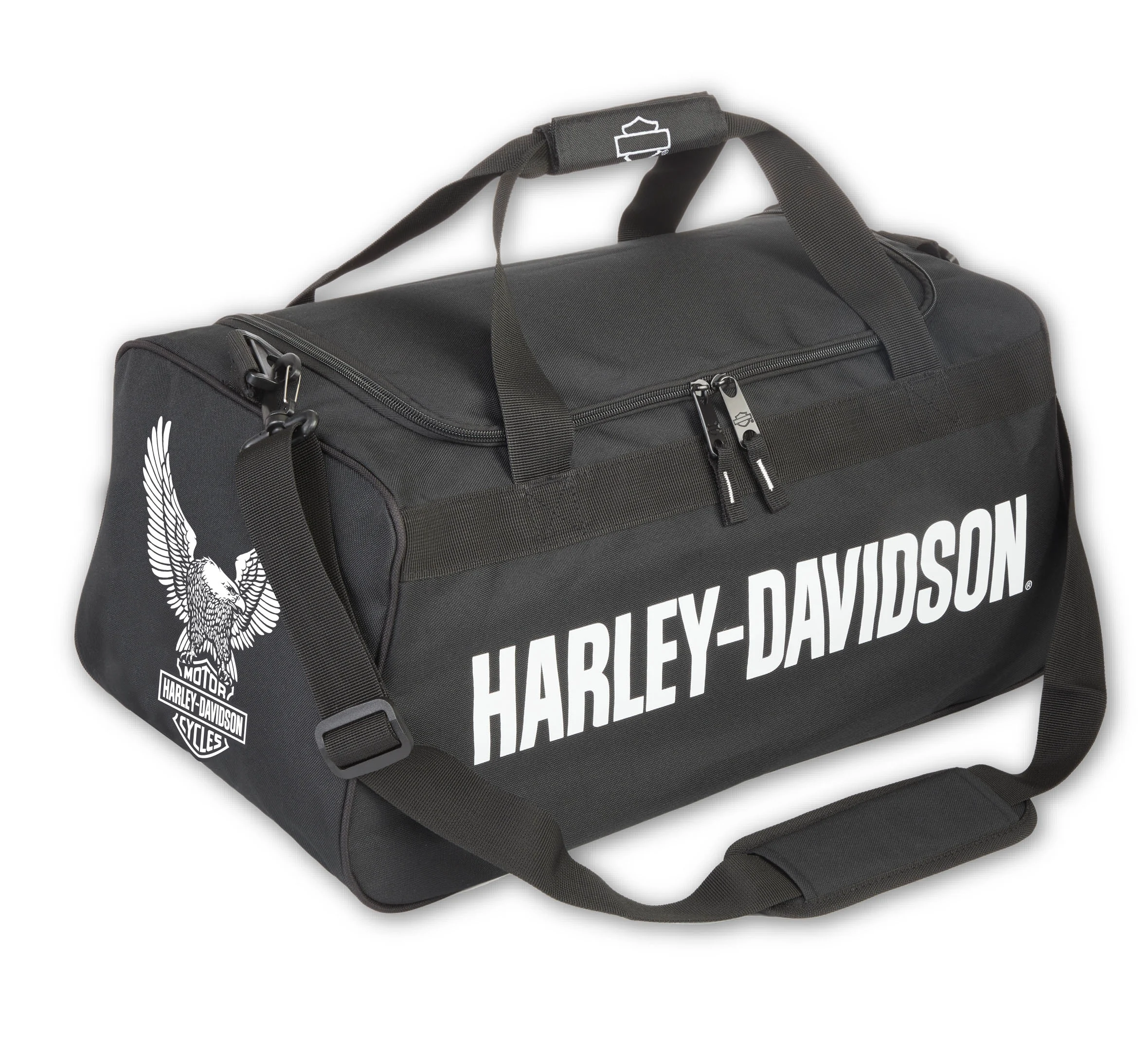 Eagle Logo Duffel in Black/White