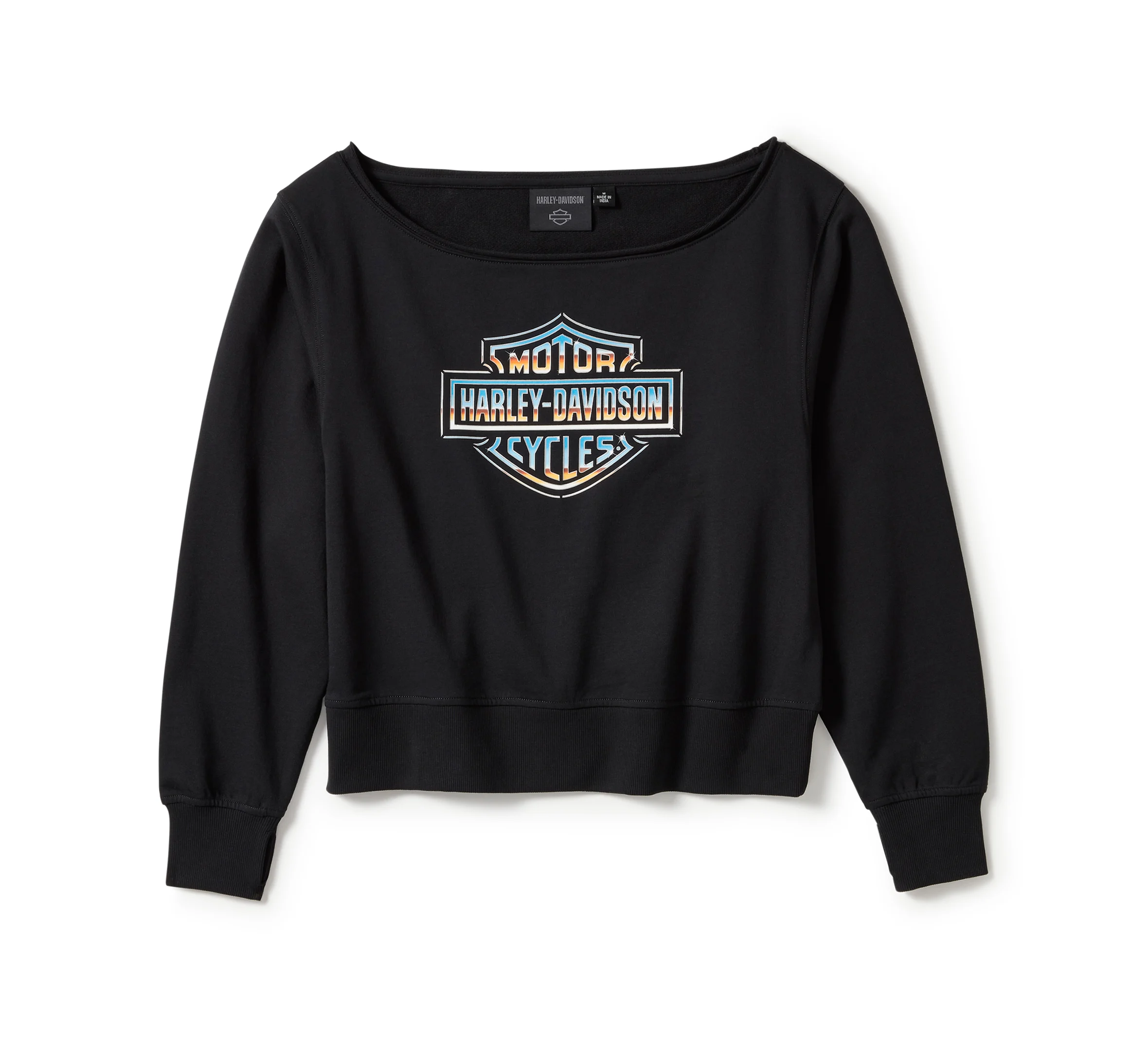 Women's Chrome Evo Off The Shoulder Crew - Harley Black
