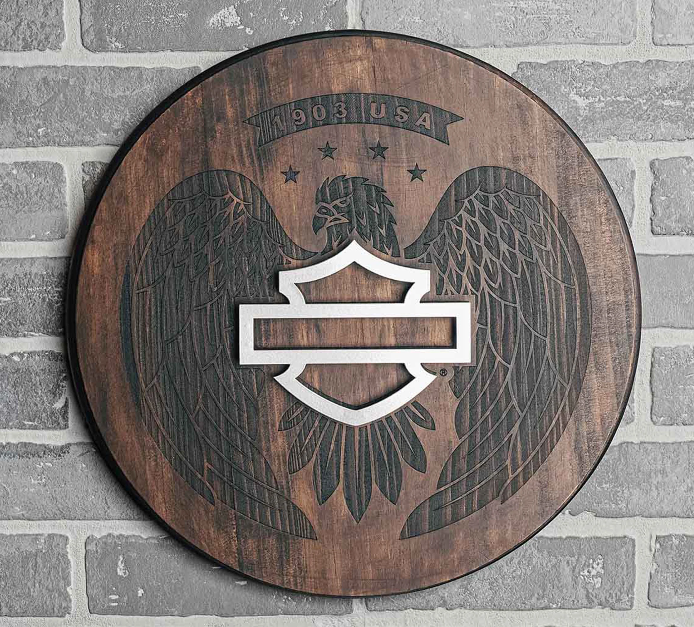 Open Bar & Shield Eagle Pub Sign