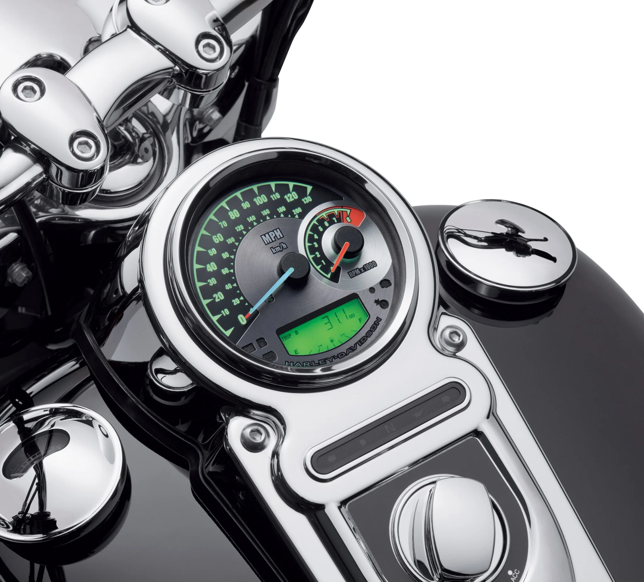 Combination Analog Speedometer/Tachometer MPH/km
