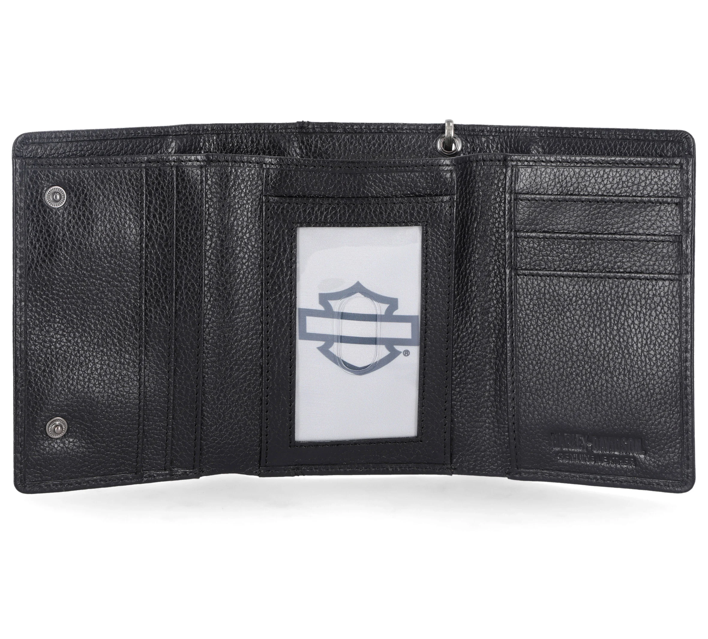 Bar & Shield Trifold Wallet With Chain
