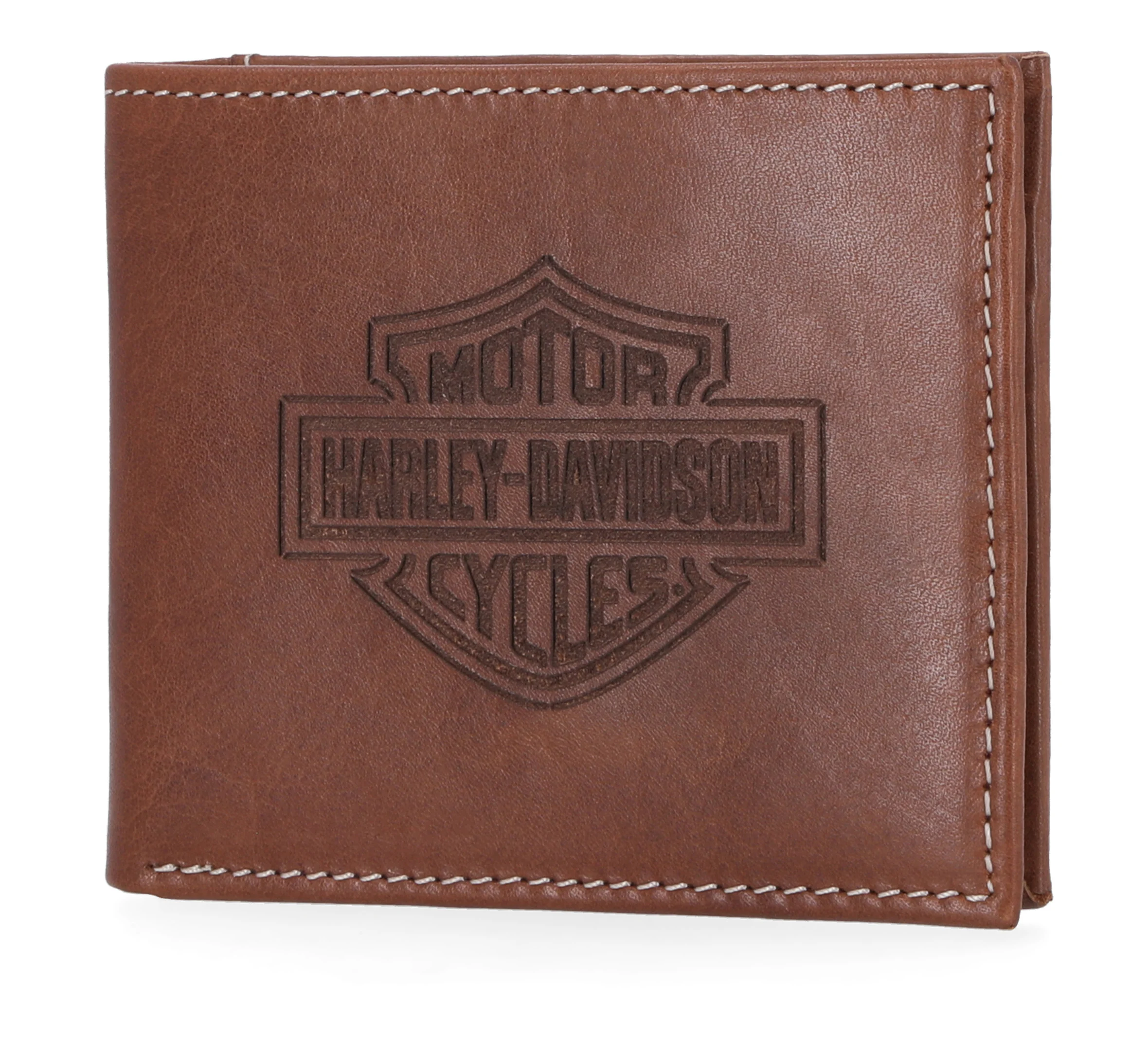 Laser Logo Billfold Wallet - Cognac