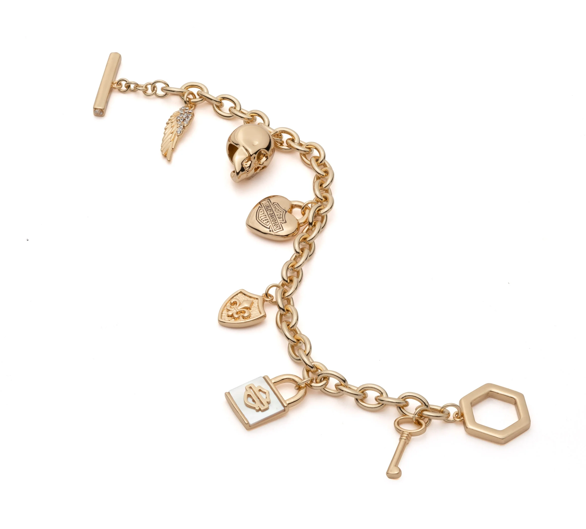Women's H-D Motif Charm Bracelet