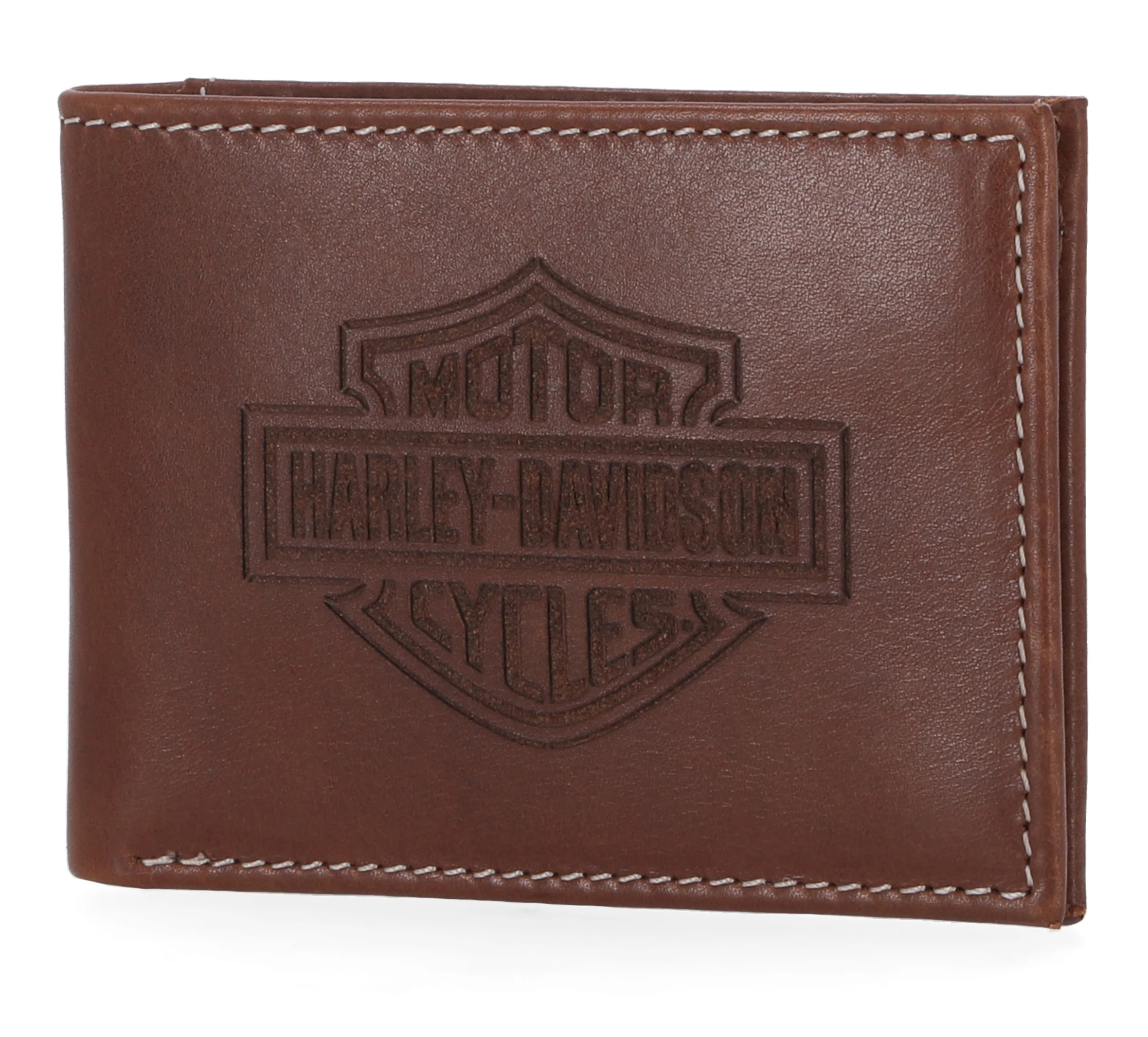 Laser Logo Front Pocket Wallet - Cognac