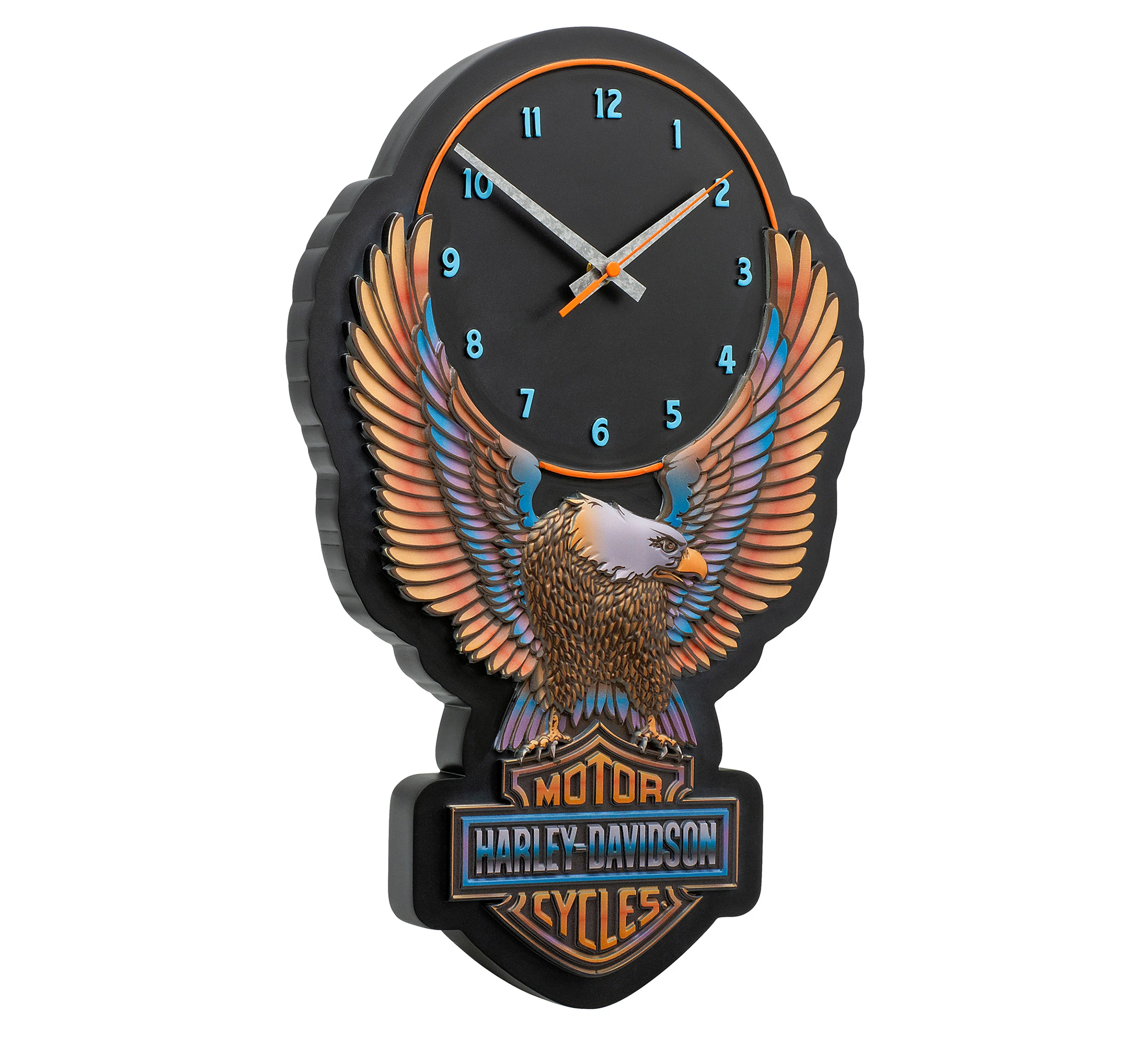 H-D Vivid Bar & Shield Eagle Outdoor Clock