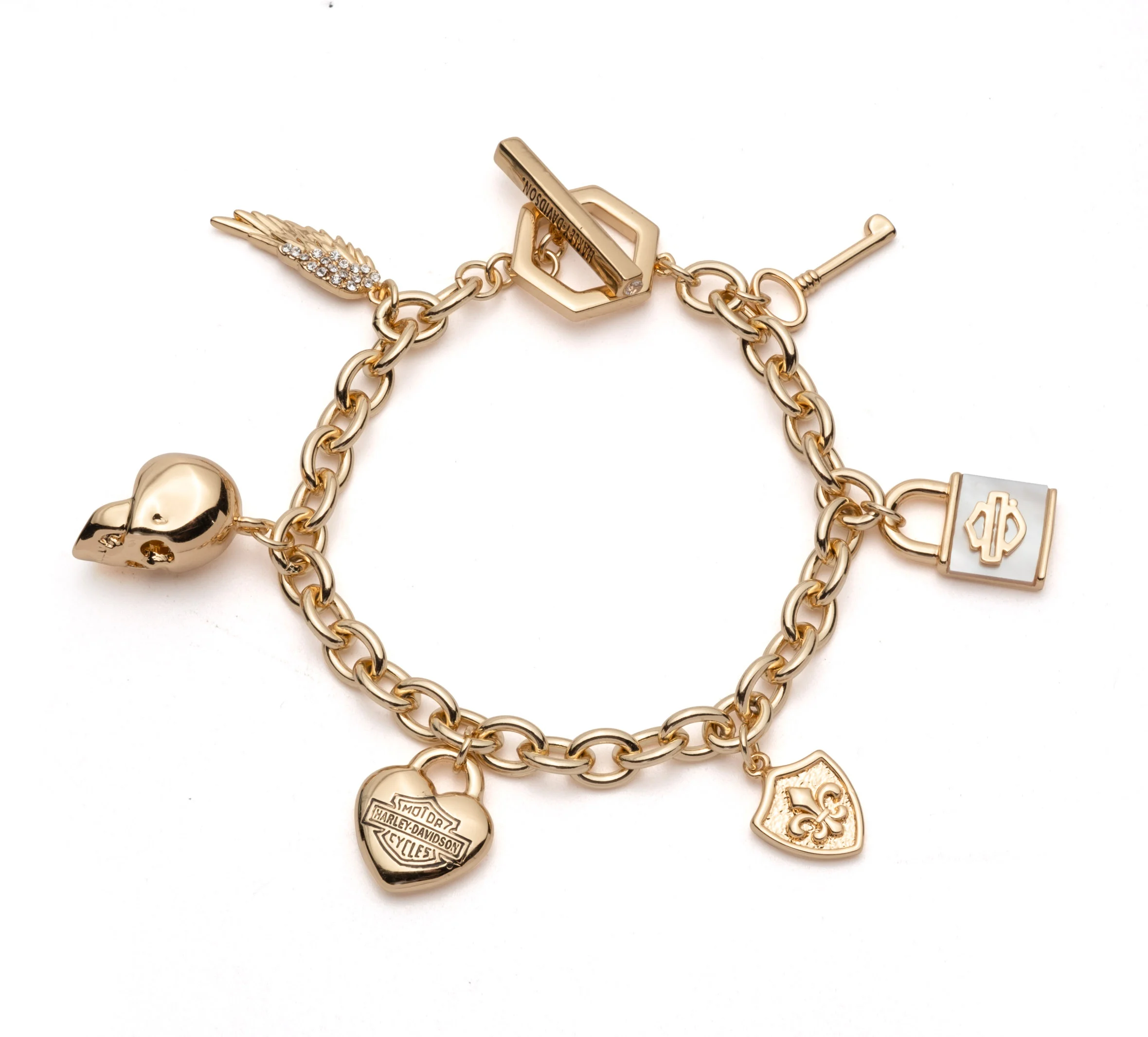 Women's H-D Motif Charm Bracelet