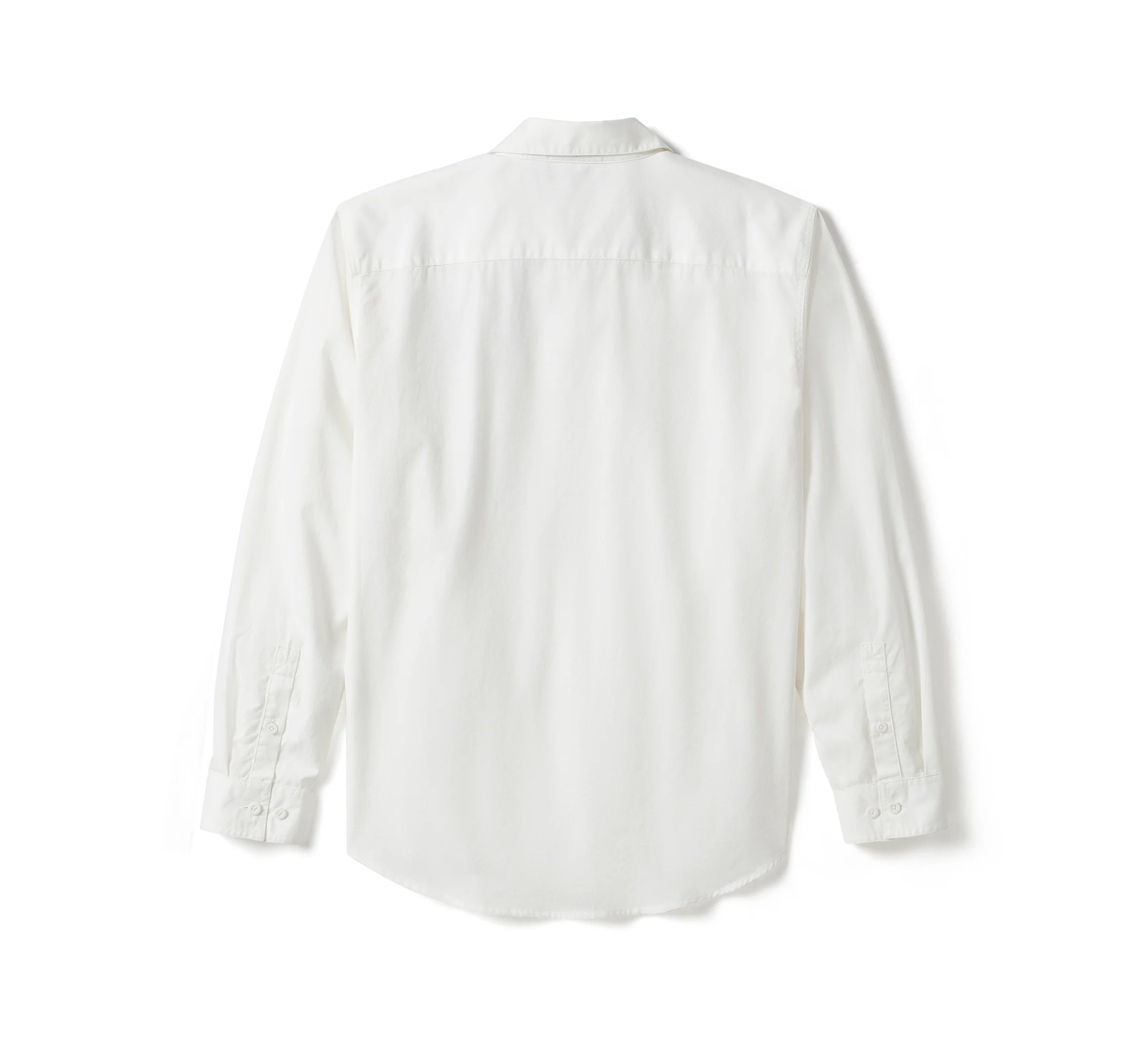 Men's Bar & Shield Solid Long Sleeve Shirt - Bright White