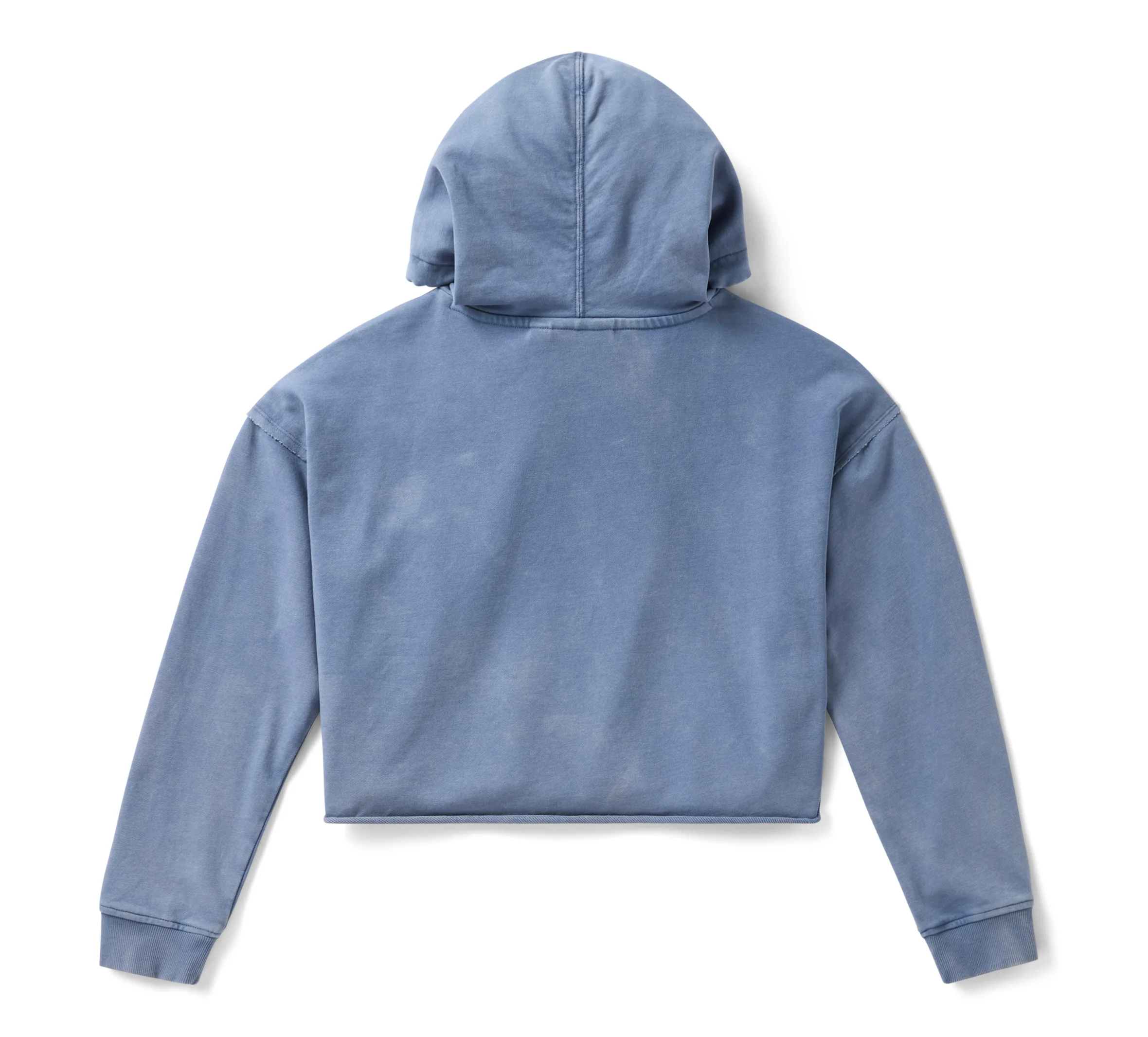 Women's Neon Eagle Cropped Pullover Hoodie - Ensign Blue