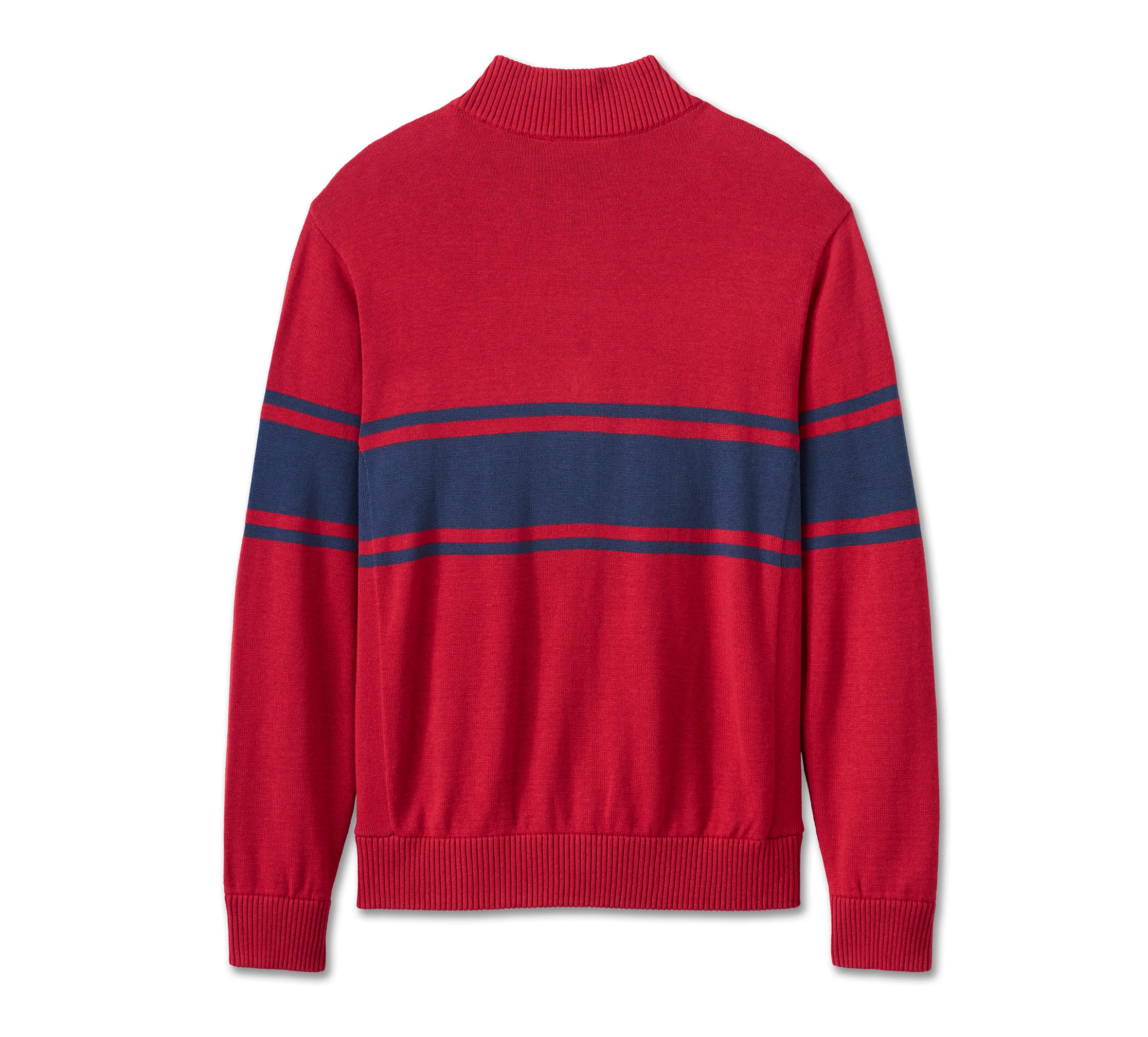 Men's Harley-Davidson 1/4 Zip Sweater - Chili Pepper