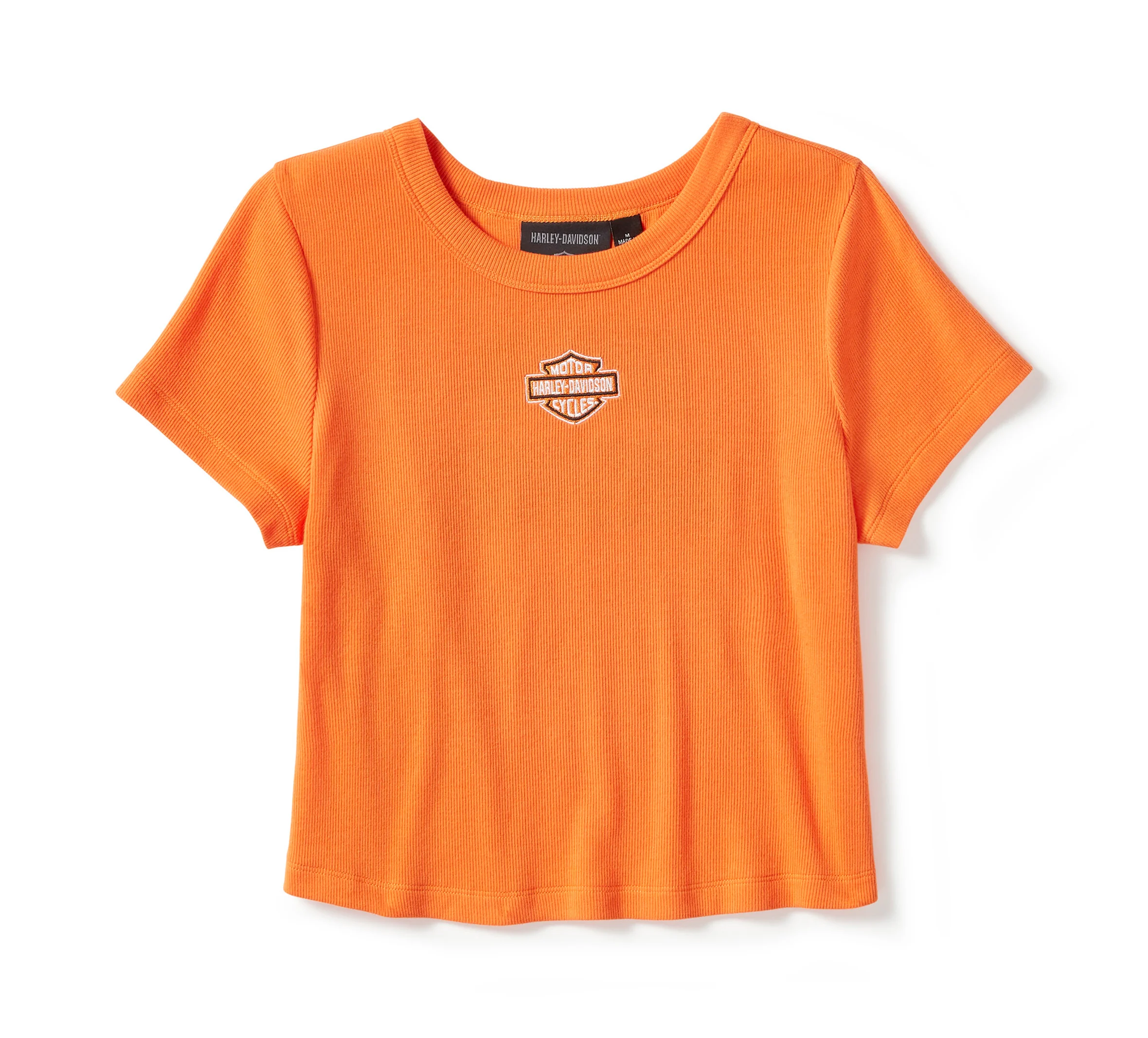 Women's Essential Arched Font Babydoll Tee - Harley Orange