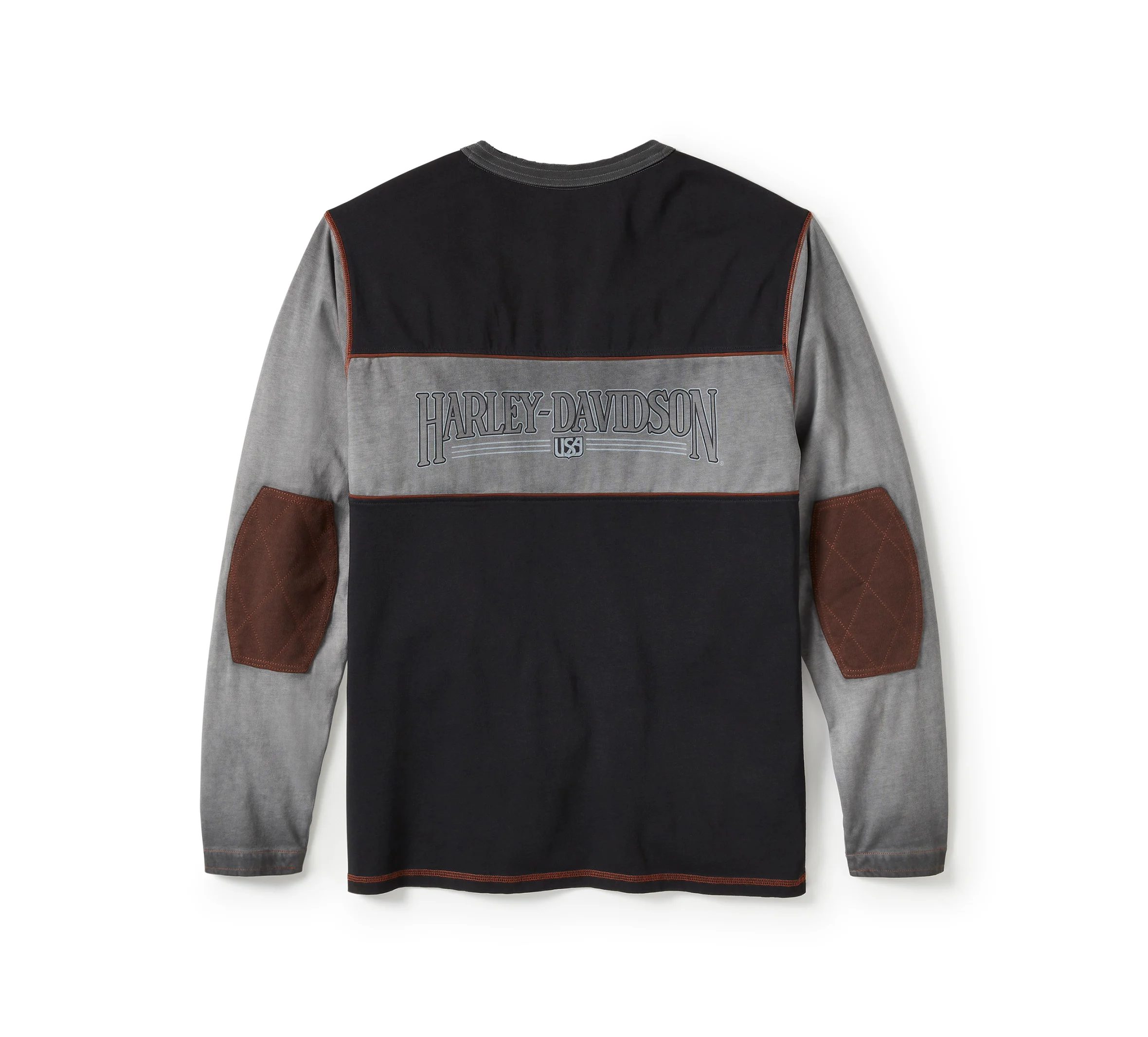Men's Iron Bond II Henley - Colorblock - Harley Black & Asphalt