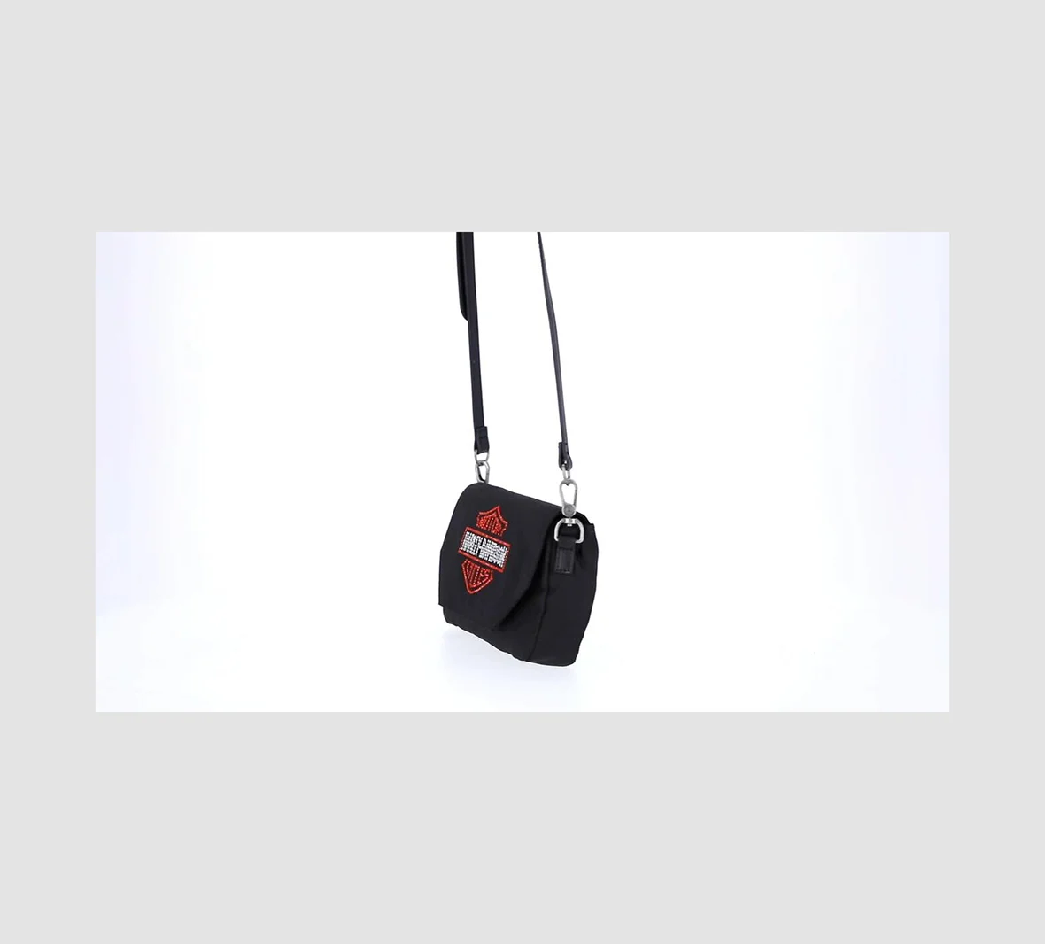 Bar & Shield Rhinestone Hip Bag