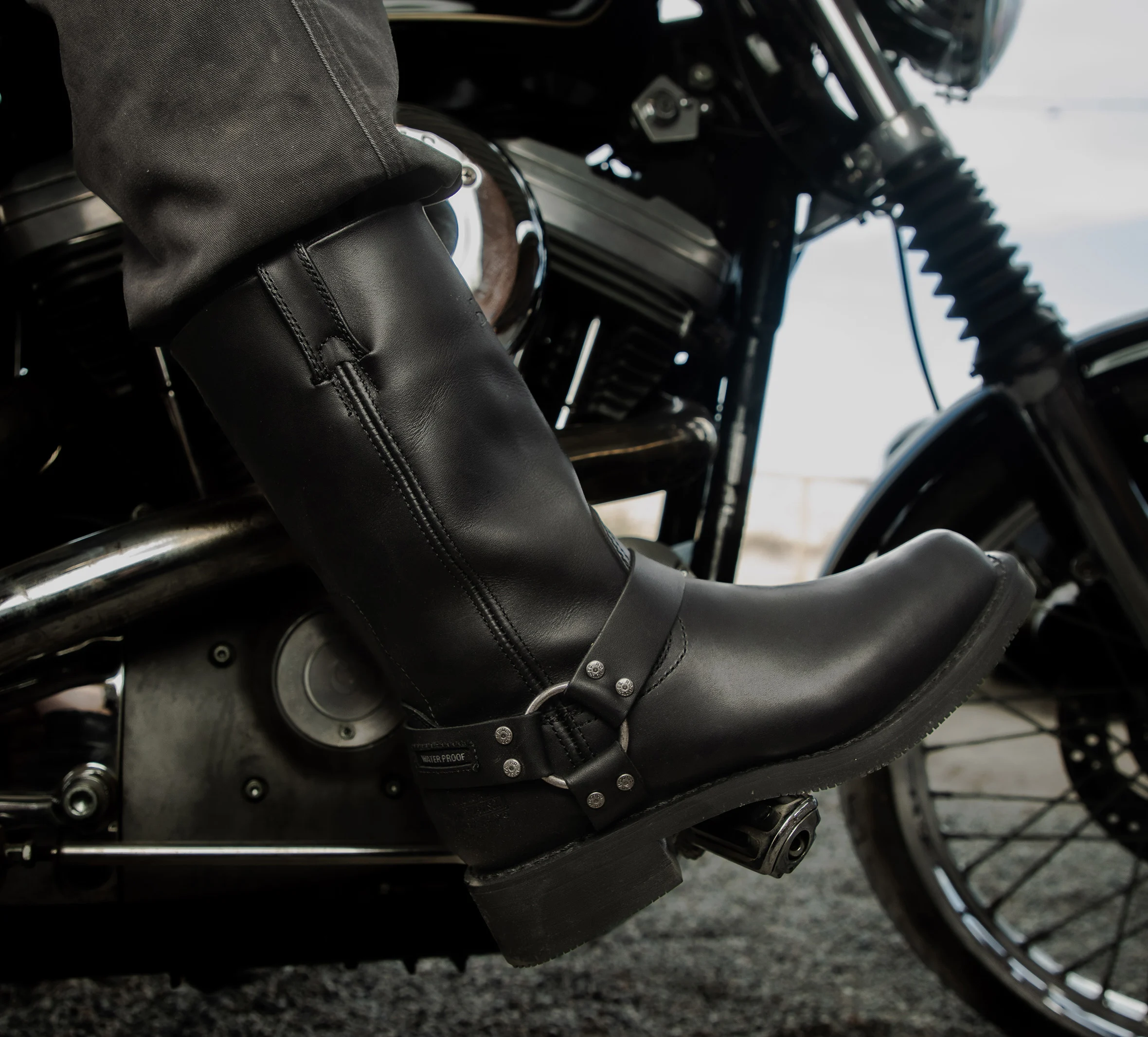 Men's Hustin Waterproof Leather Riding Boots