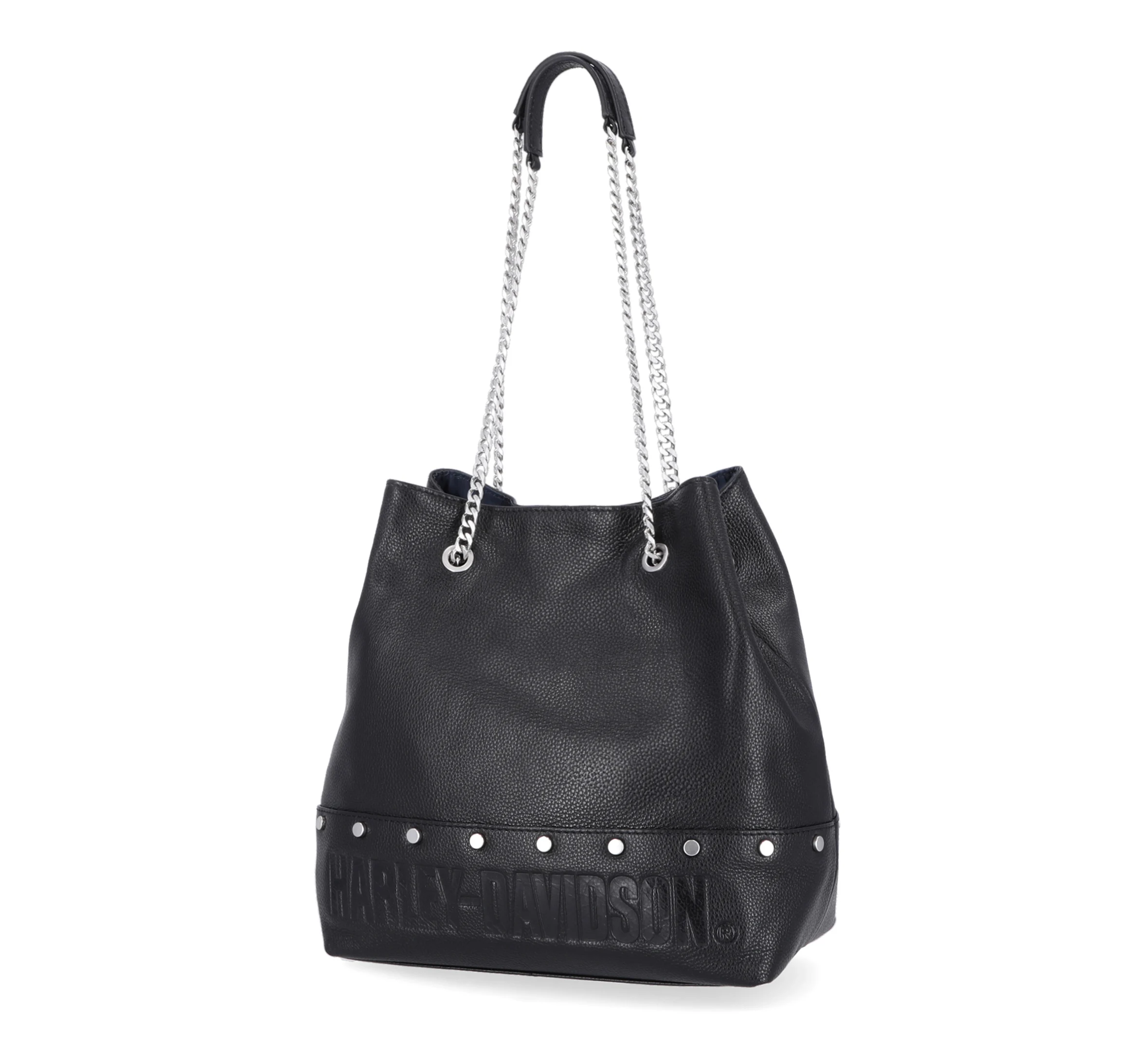 Flat Stud Bucket Chain Bag