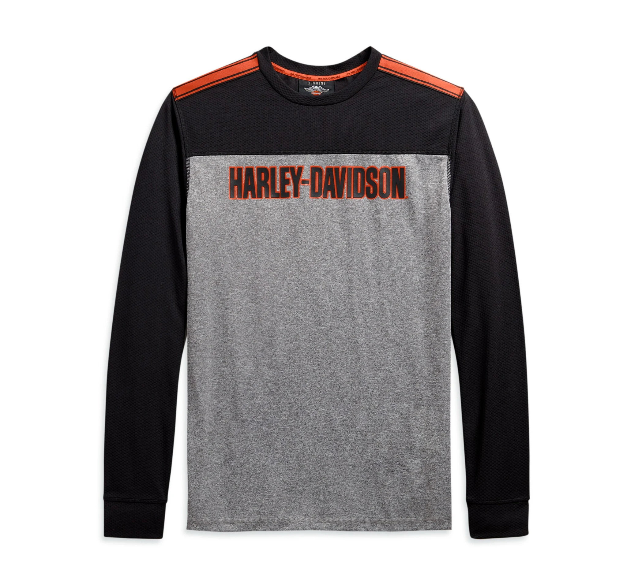Men's Performance Micro Mesh Long Sleeve Colorblock Tee
