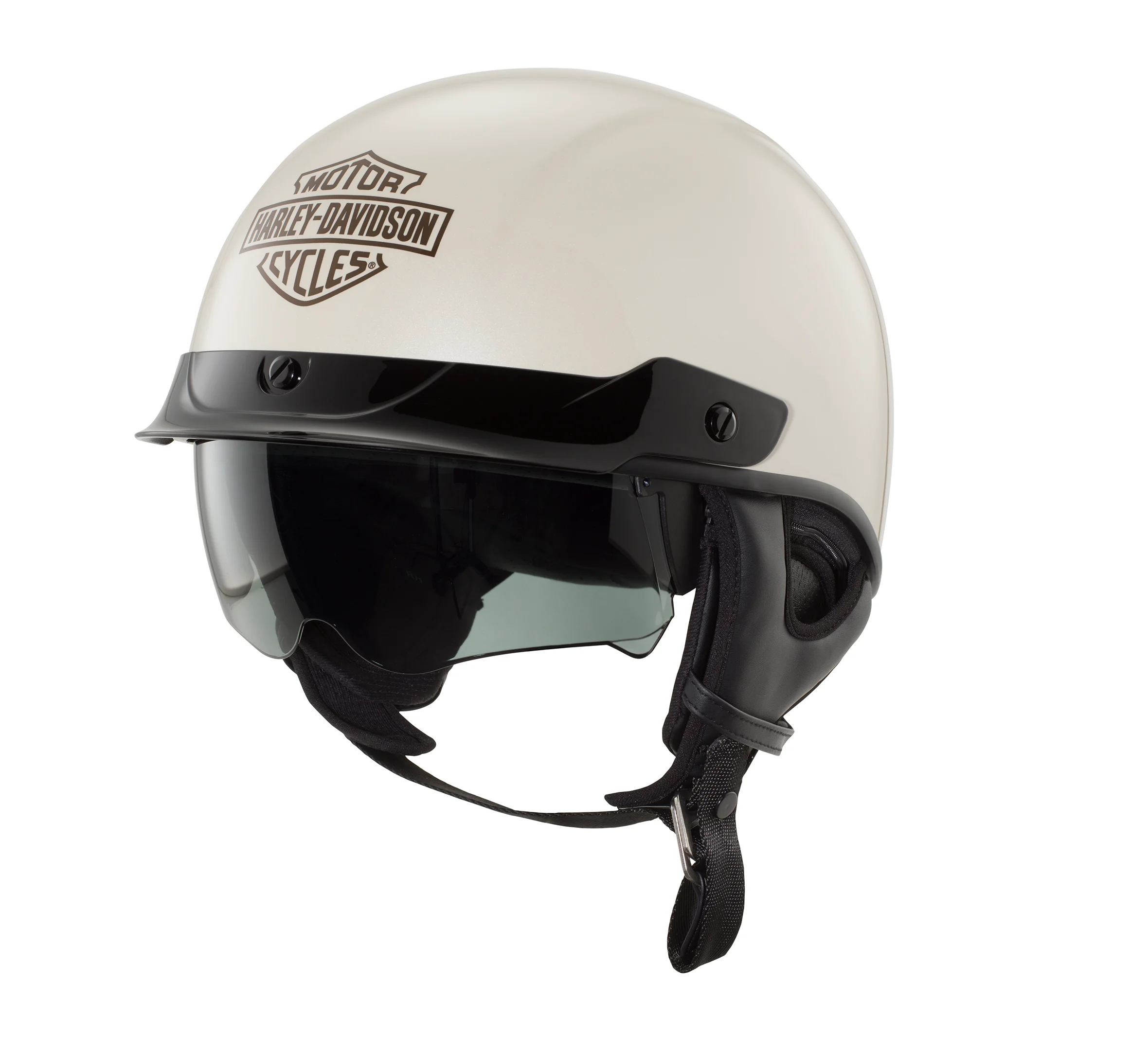 Busby Ultra-Light Sun Shield J03 1/2 Helmet - White Sand Pearl Gloss